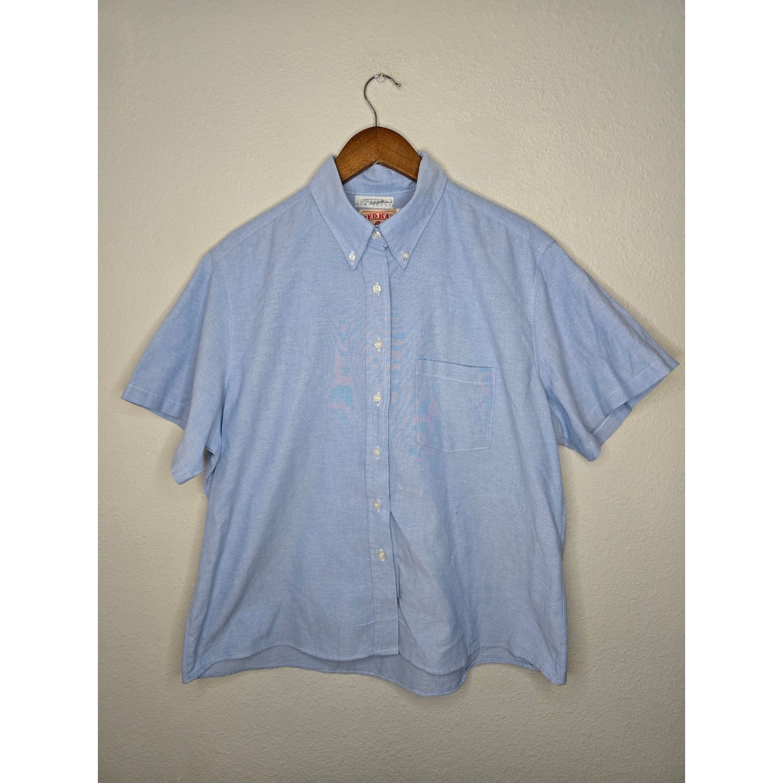 Vintage Red Kap Short Sleeve Button Down Mens XL Blue Workwear Shirt Size US XL / EU 56 / 4 - 1 Thumbnail