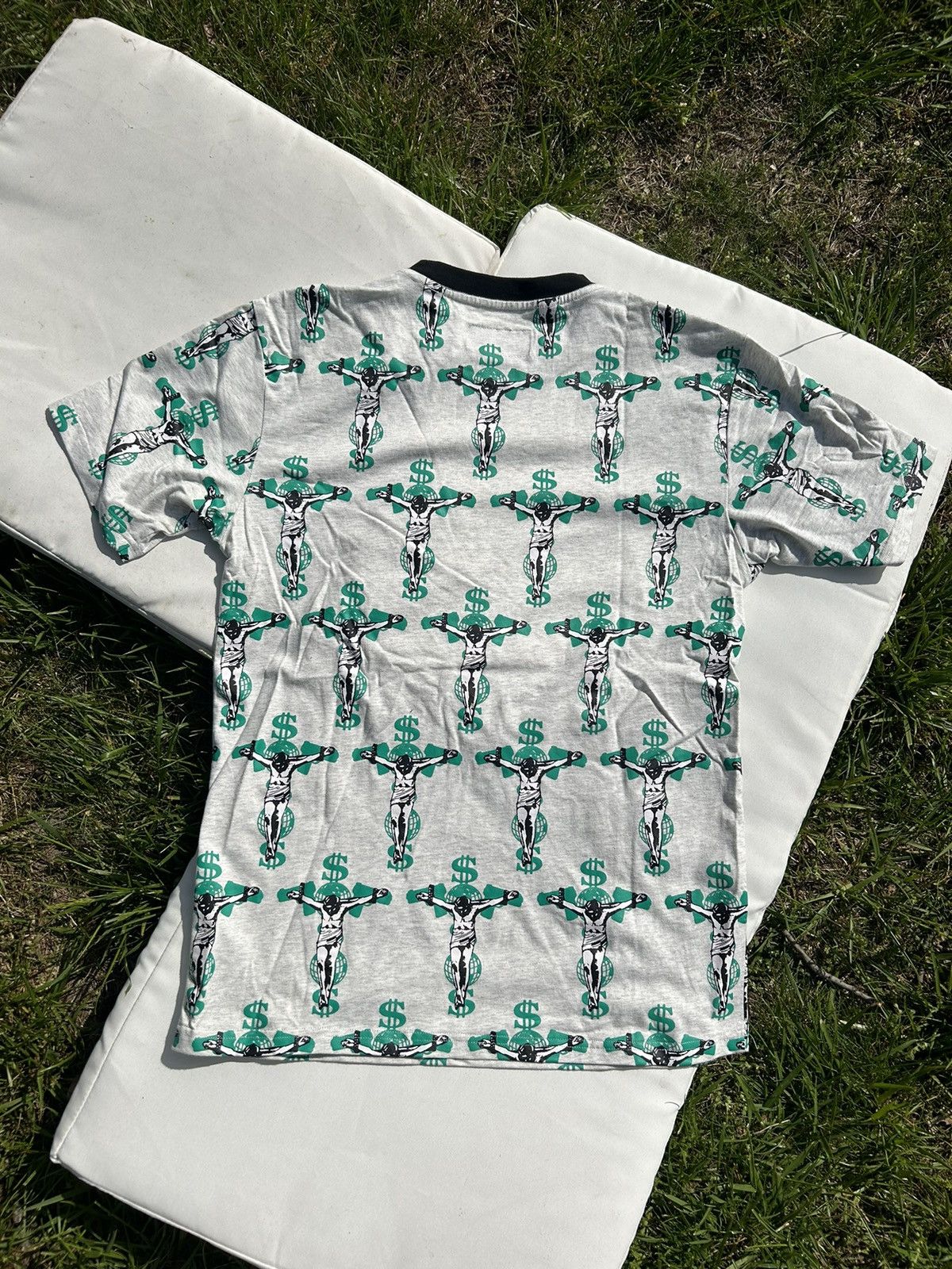 Fuck The Population FTP - Crucifix Ash T Shirt - Medium Size US M / EU 48-50 / 2 - 8 Thumbnail