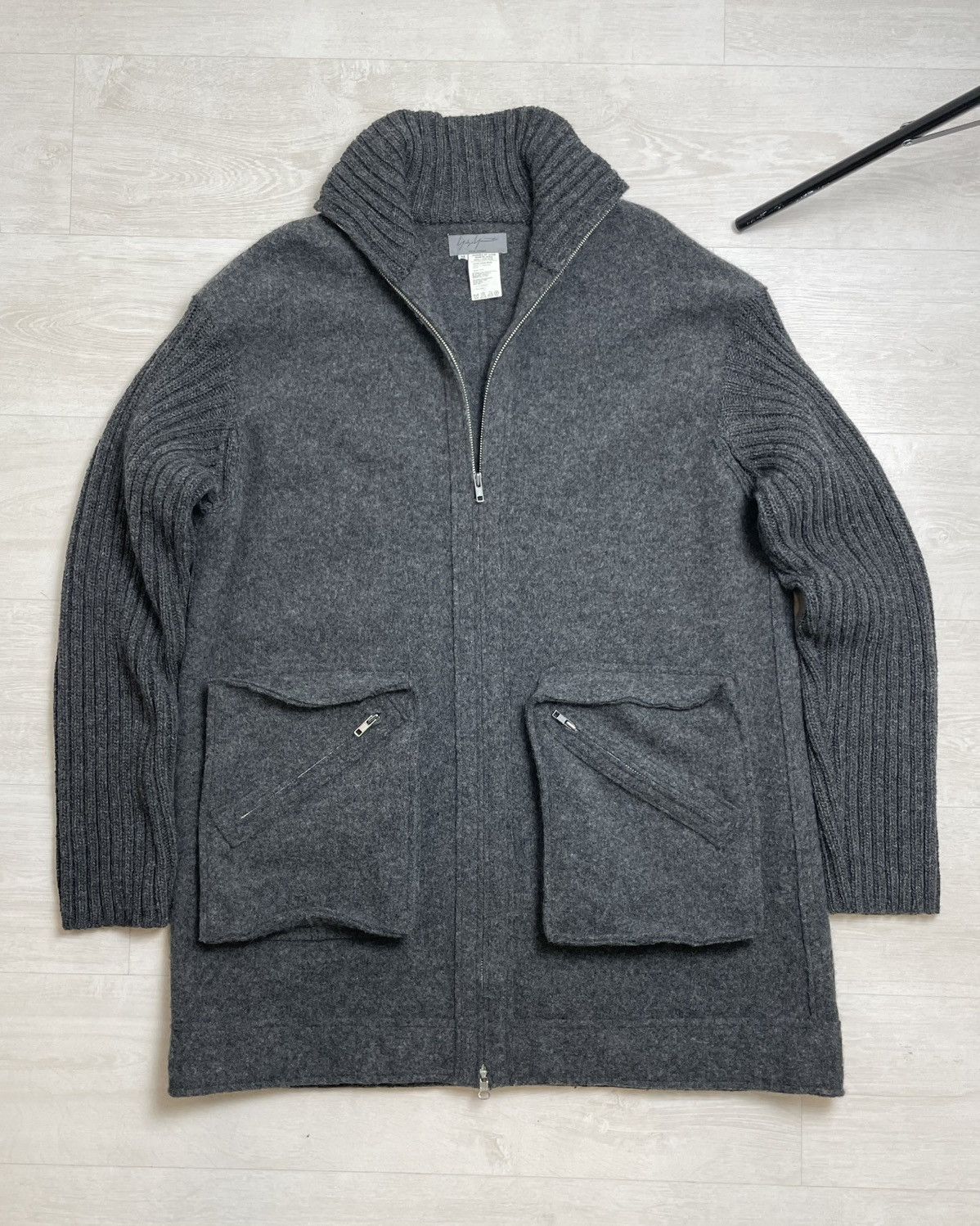 Japanese Brand × Vintage × Yohji Yamamoto Yohji Yamamoto Vintage 90’s Wool Jacket Japanese Rare Item Size US M / EU 48-50 / 2 - 1 Thumbnail