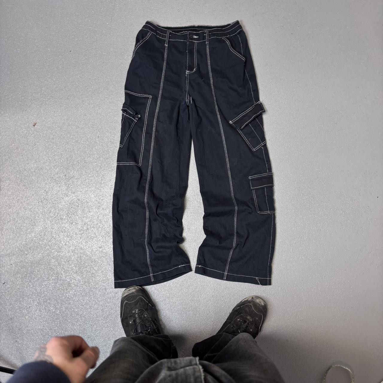 Japanese Brand × Vintage Vintage y2k 90s opium stitched cargo pants Size US 34 / EU 50 - 2 Thumbnail