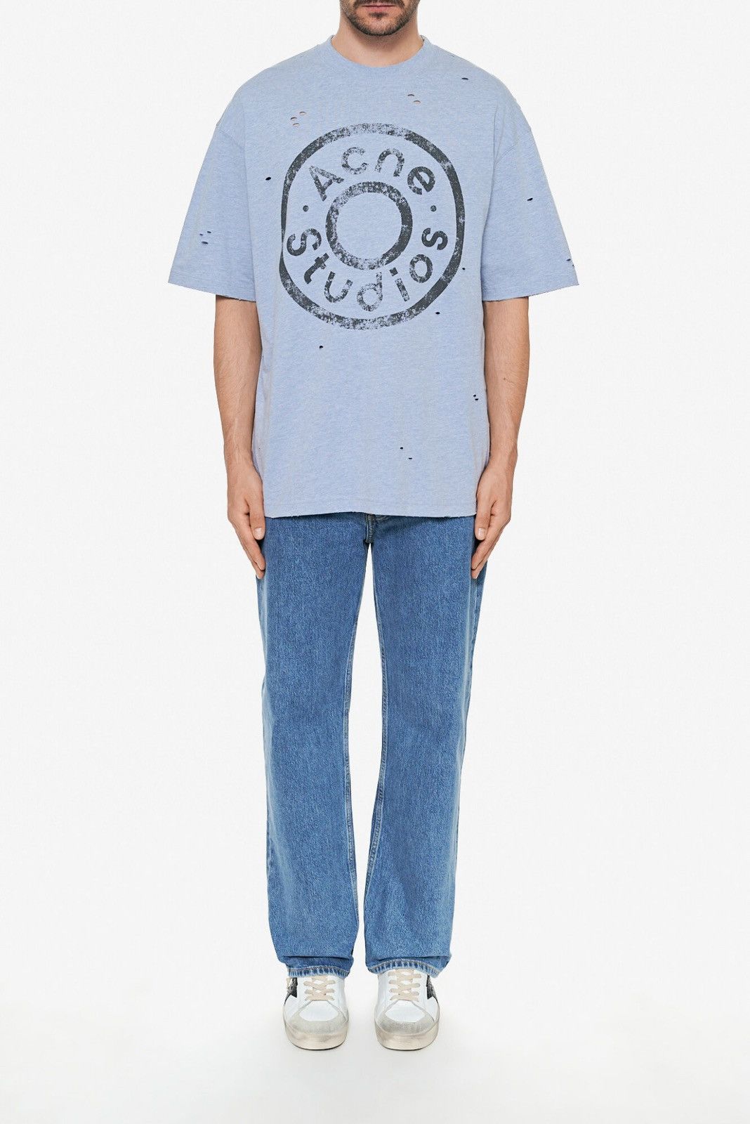 Acne Studios Last Size Acne Studios Exford Button Logo Cotton T-Shirt Size US L / EU 52-54 / 3 - 4 Thumbnail