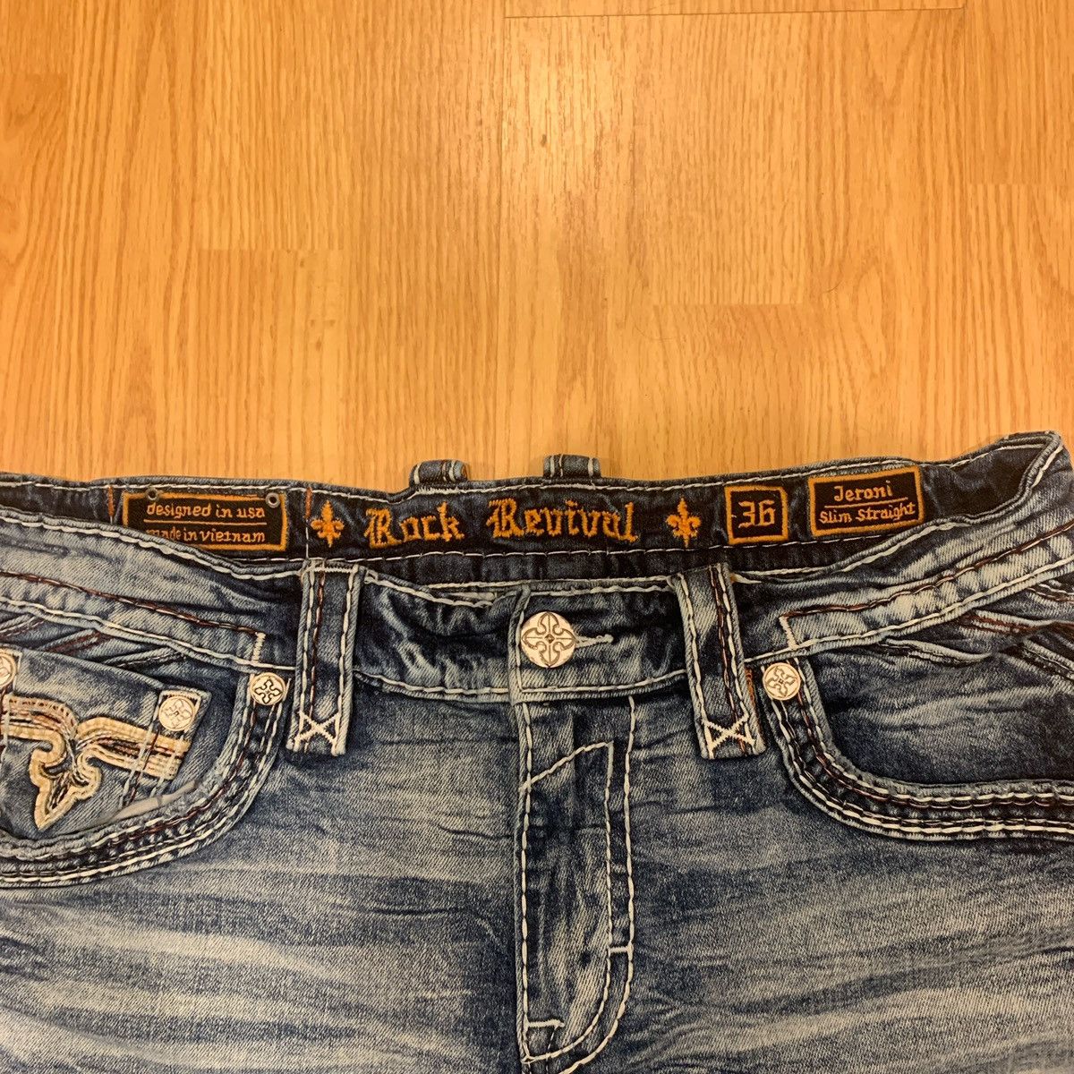 Rock Revival Rock Revival Jeroni Slim Straight Jeans Size US 36 / EU 52 - 2 Thumbnail