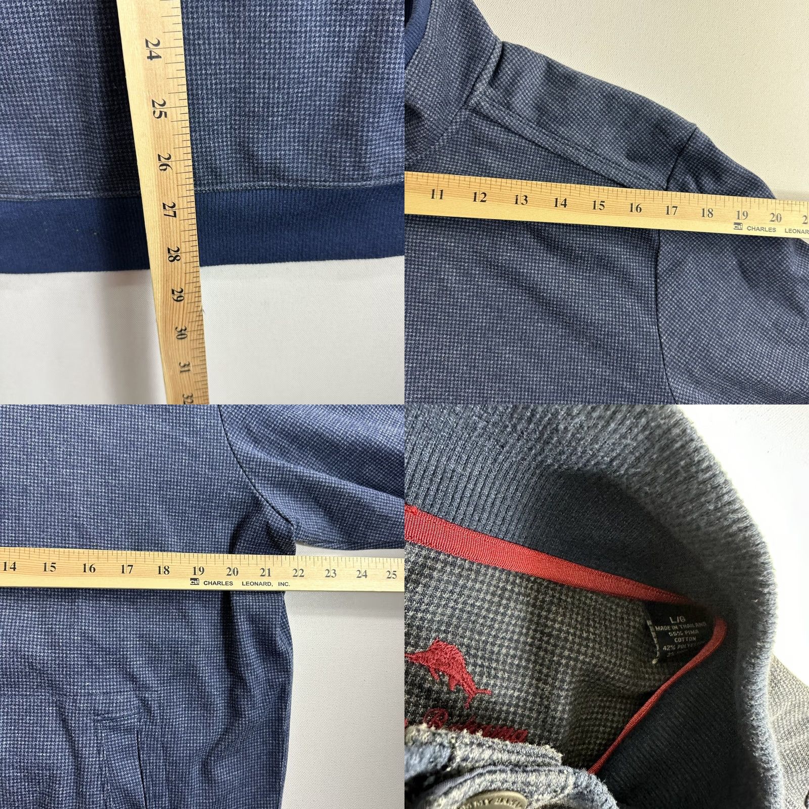 Tommy Bahama Tommy Bahama Quarter 1/4 Snap Pullover Sweater Blue Mens Large Casual Shirt Size US L / EU 52-54 / 3 - 8 Thumbnail