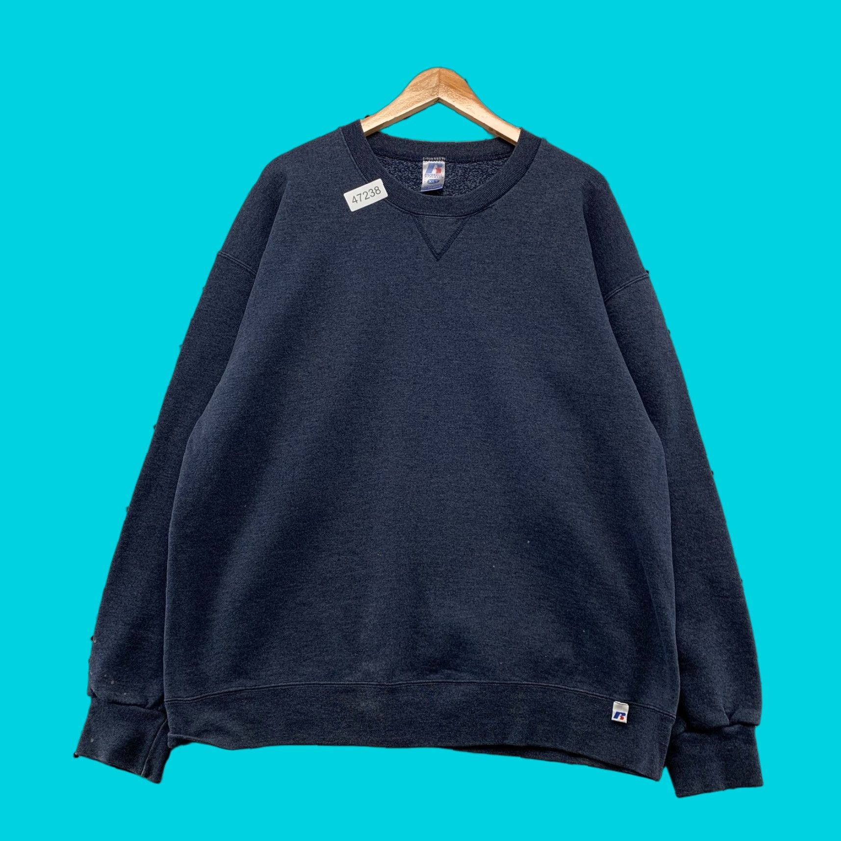 Russell Athletic VINTAGE Russell Athletic Pullover Sweatshirt Mens XLT Blue Dri Power Fleece Size US XL / EU 56 / 4 - 1 Thumbnail
