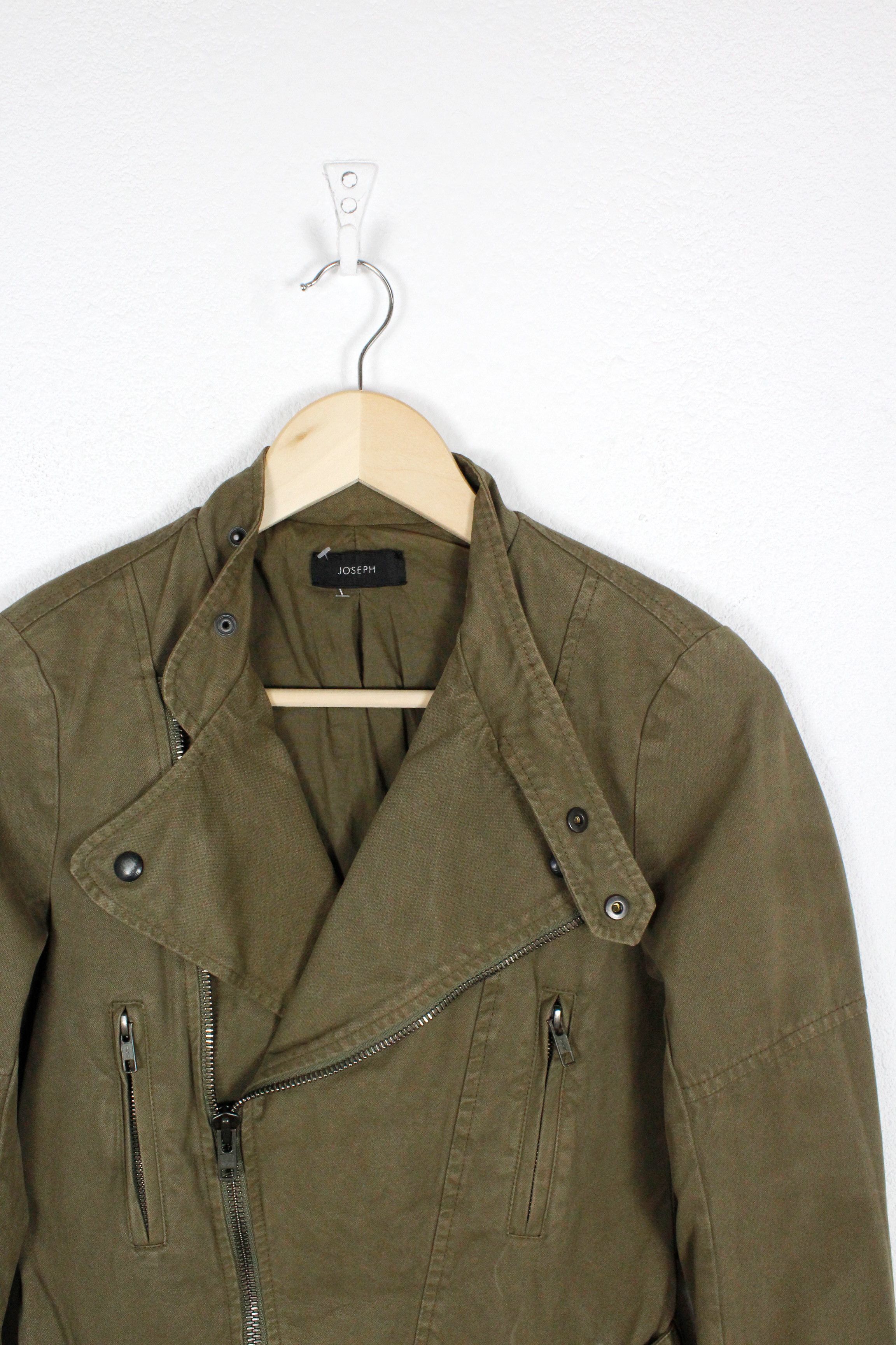 Joseph Joseph Perfeto Washed Cotton Moto Biker Jacket 36 Size M / US 6-8 / IT 42-44 - 2 Thumbnail