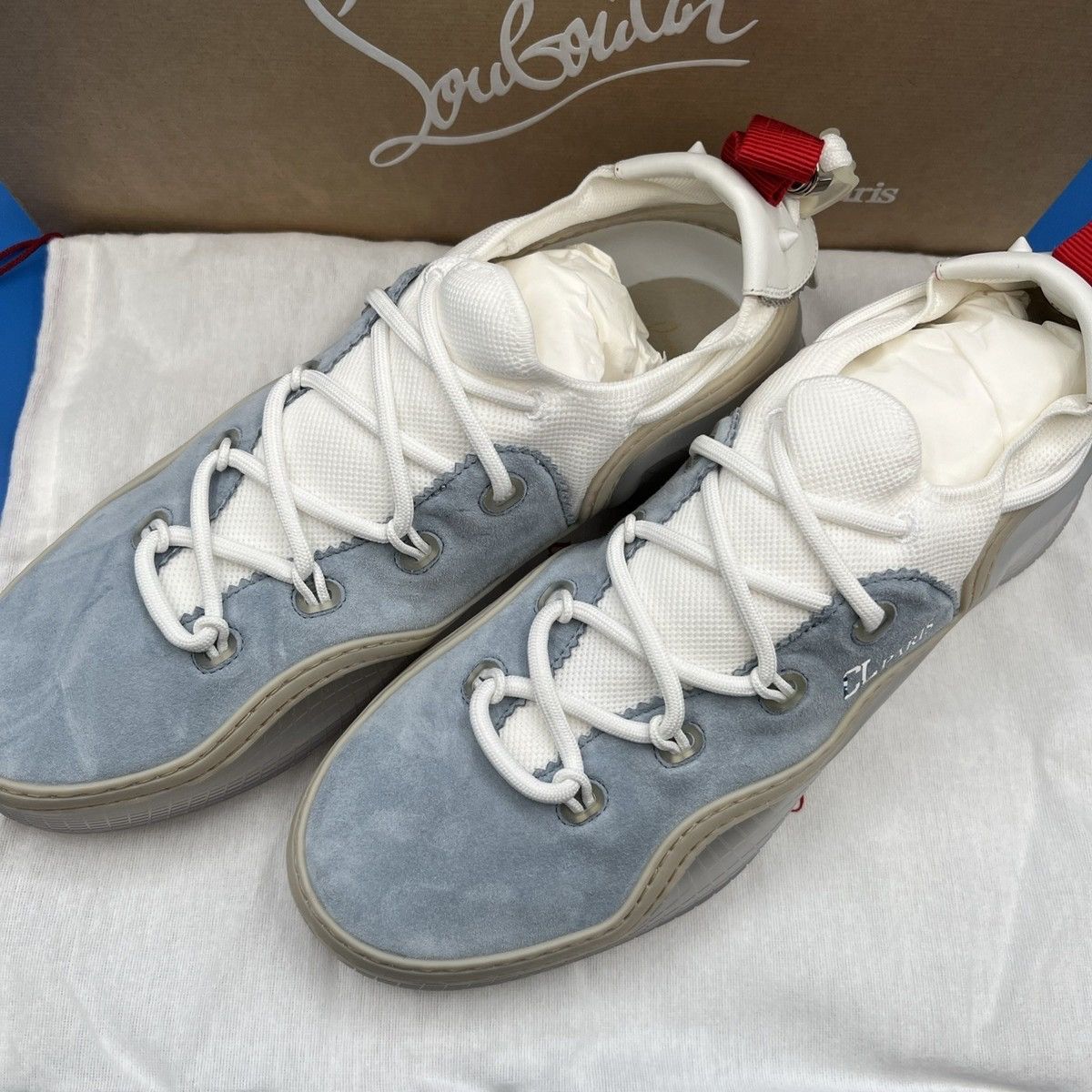 Christian Louboutin Christian Louboutin Arpoador Flat Zinc/Bianco Mens 8.5 US Size US 8.5 / EU 41-42 - 3 Thumbnail