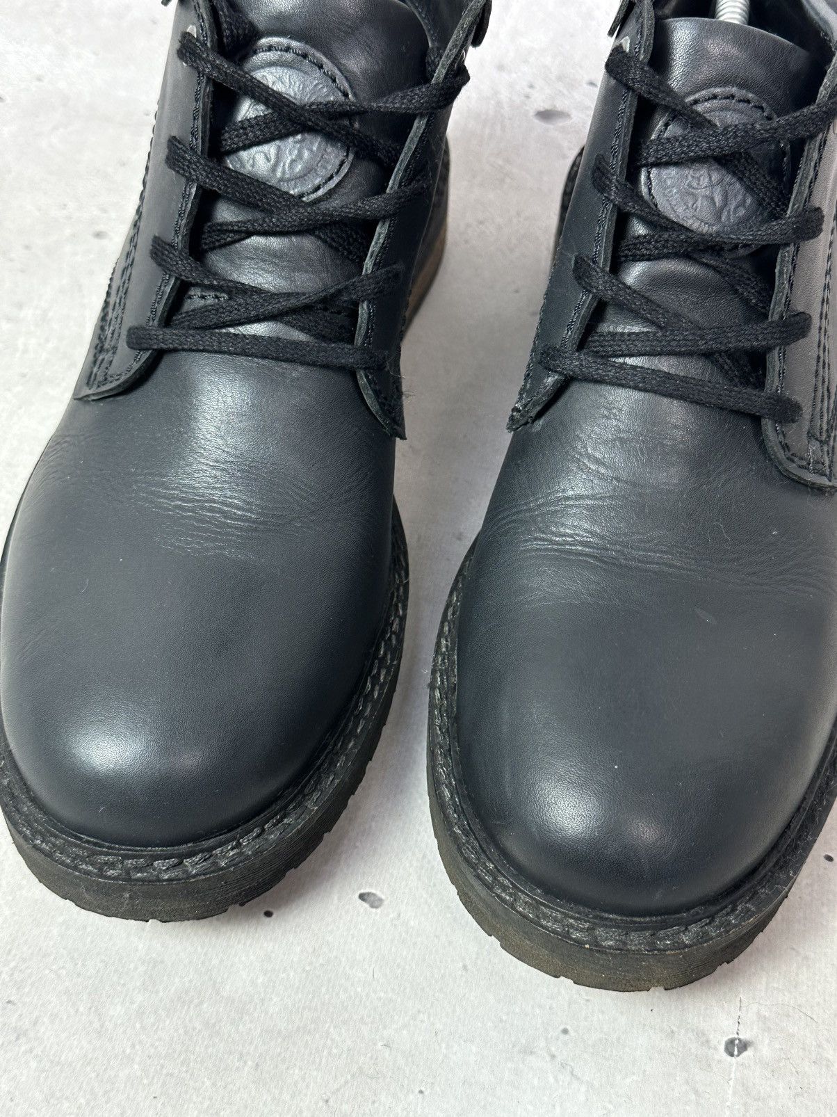 Diesel Diesel Leather Logo Grey Men’s Lace-up Ankle Boots Size US 9.5 / EU 42-43 - 4 Thumbnail