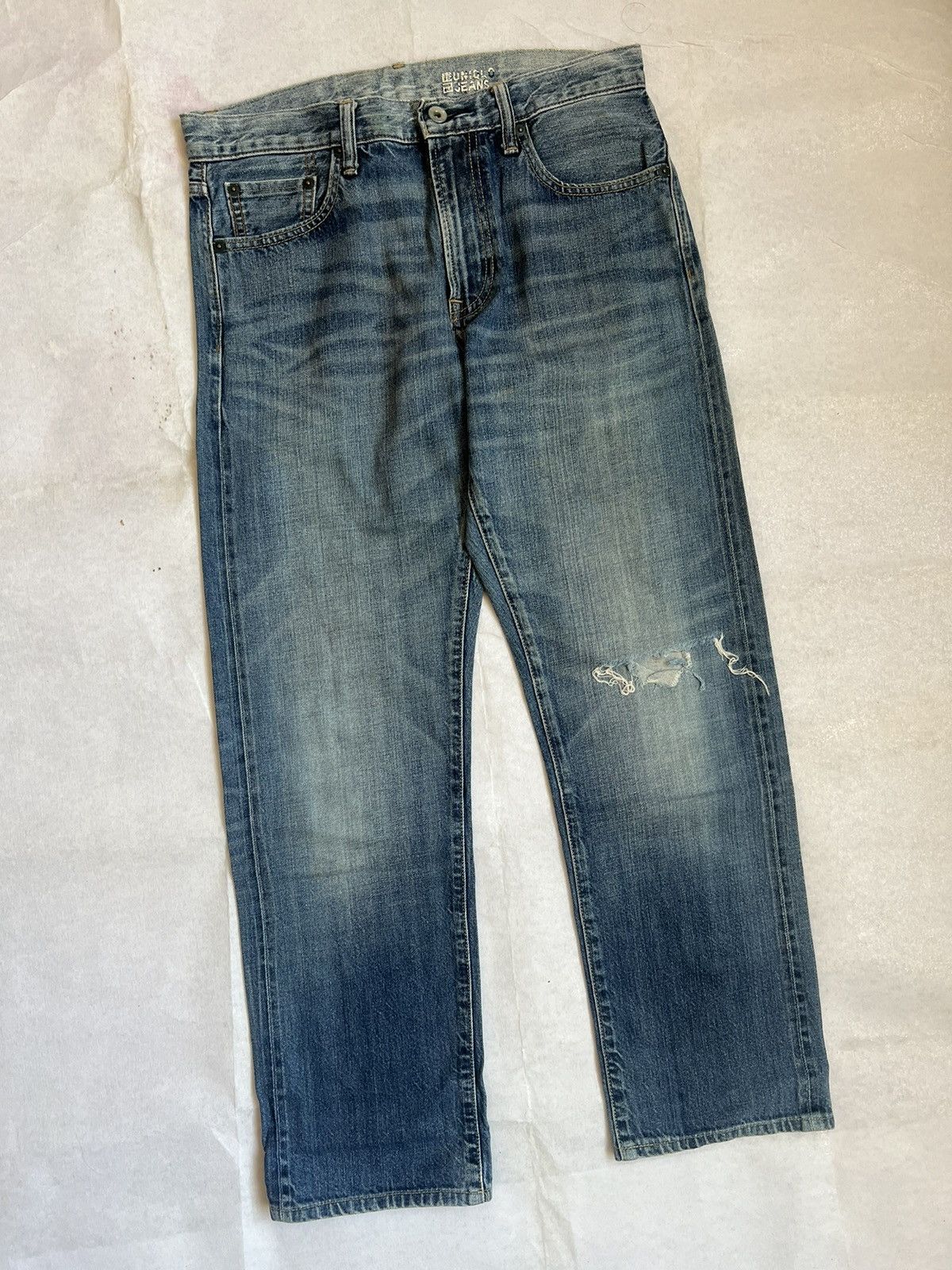 Uniqlo Uniqlo Selvedge Regular Fit Distressed Denim Size US 30 / EU 46 - 2 Thumbnail