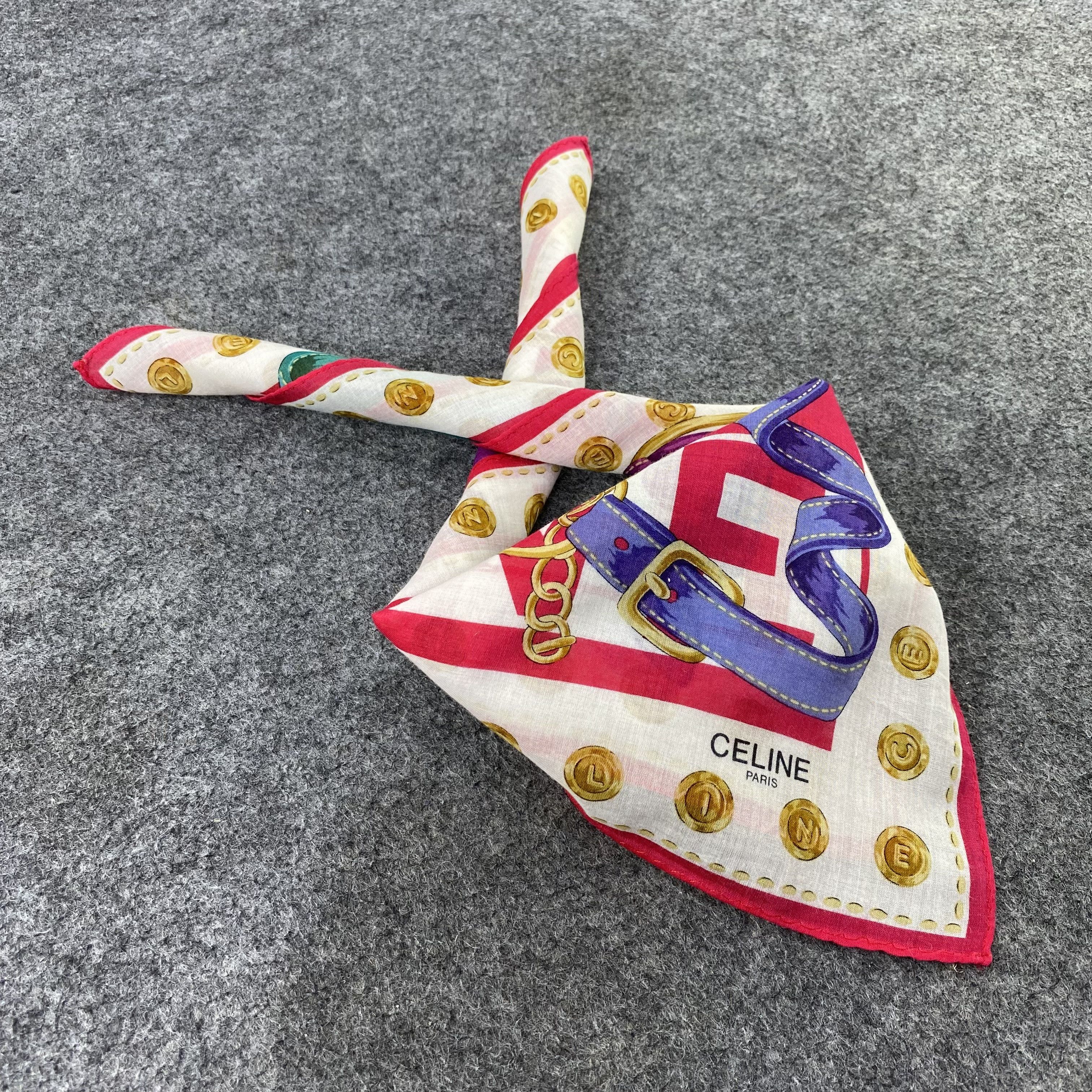 Celine Celine Handkerchief / Bandana / Neckerchief /Headscarf-B1152 Size ONE SIZE - 1 Thumbnail