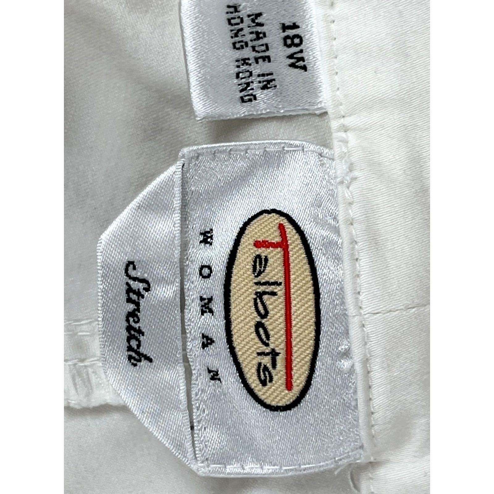 Talbots Talbots Jeans Womens 18W White Cotton Blend Zip Fly Button Front Five Pockets Size 40" / US 18 - 7 Thumbnail