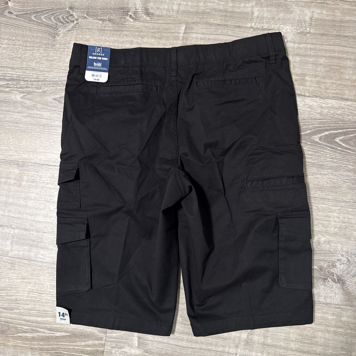 George George Men's Cargo Shorts, Size 38, 14" Inseam,Black Size US 38 / EU 54 - 6 Thumbnail
