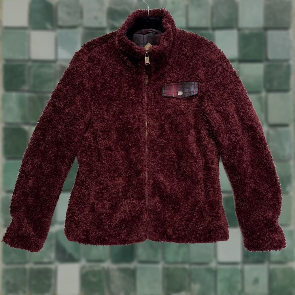 Pendleton Pendleton Jacket Fleece Full Zip Mid-Length Red Burgundy Size S Women Size S / US 4 / IT 40 - 1 Thumbnail