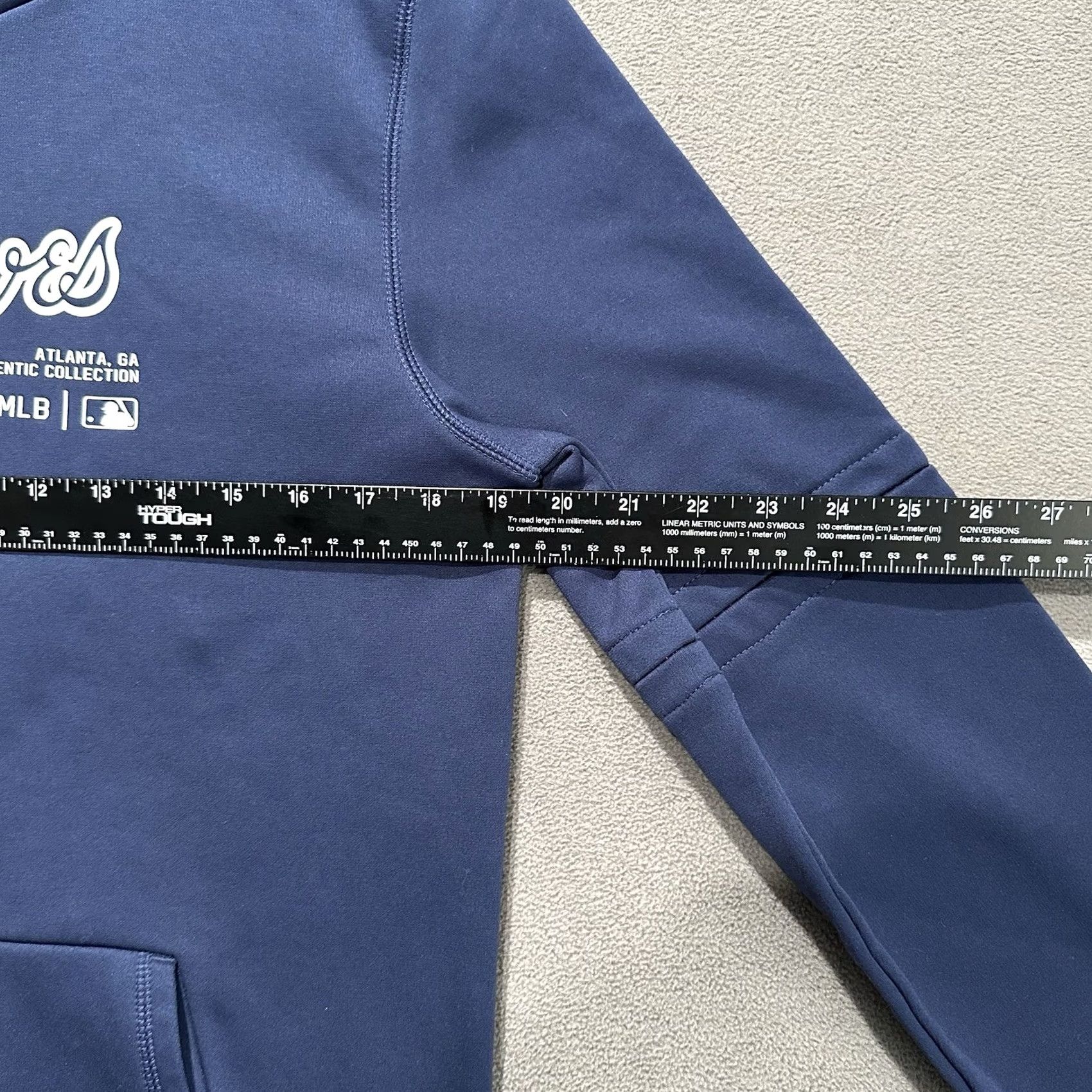 Nike Nike Braves MLB Authentic Collection Therma-FIT Hoodie Mens XS Navy Blue Size US XS / EU 42 / 0 - 6 Thumbnail