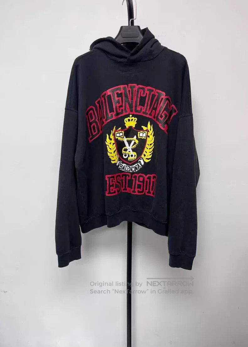 Balenciaga Balenciaga Letter Printed Casual Hooded Sweatshirt Size US M / EU 48-50 / 2 - 1 Thumbnail