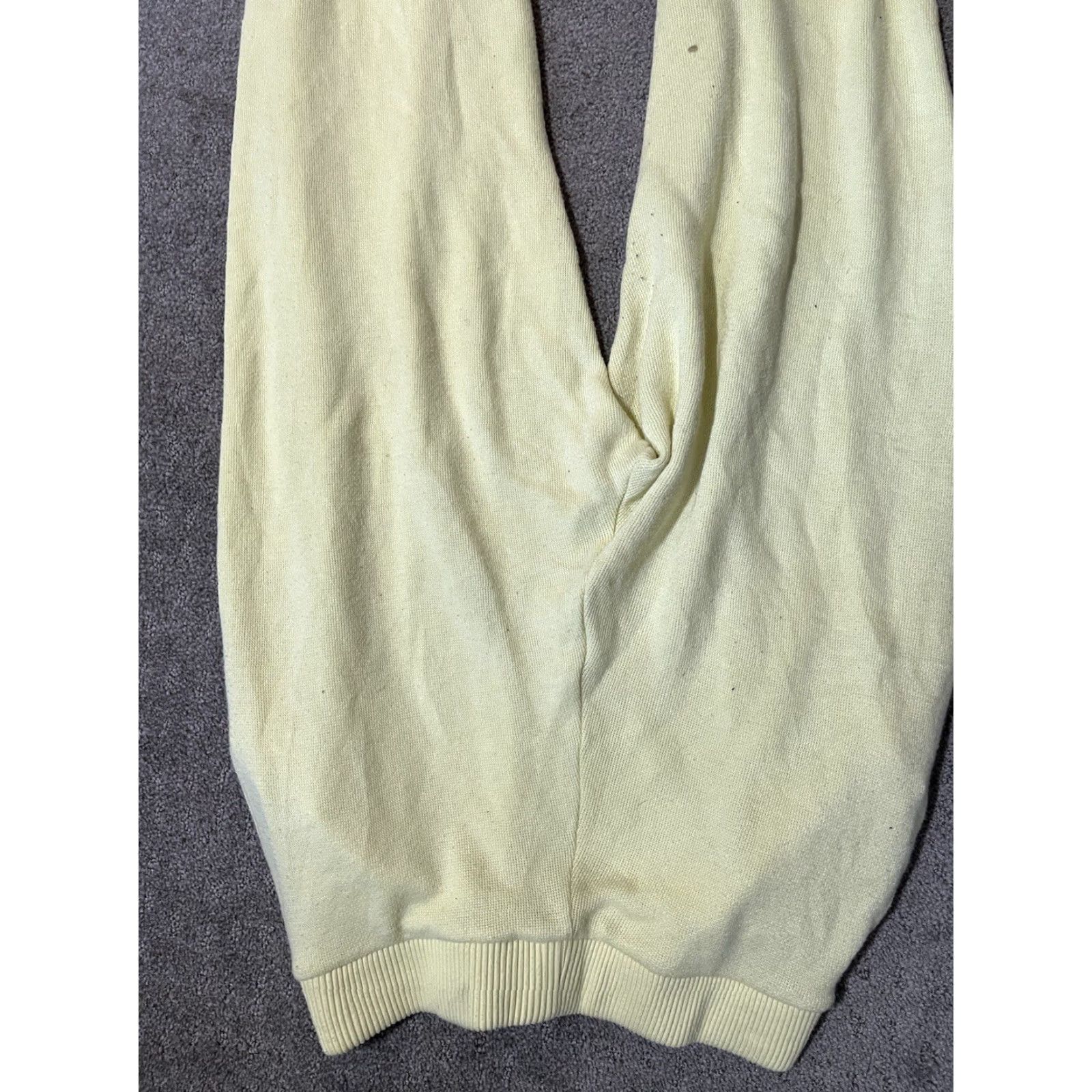 Zara Zara Jogger Pants Small Yellow Comfy Knit Pull On Casual Lounge Athleisure Size 28" / US 6 / IT 42 - 4 Thumbnail