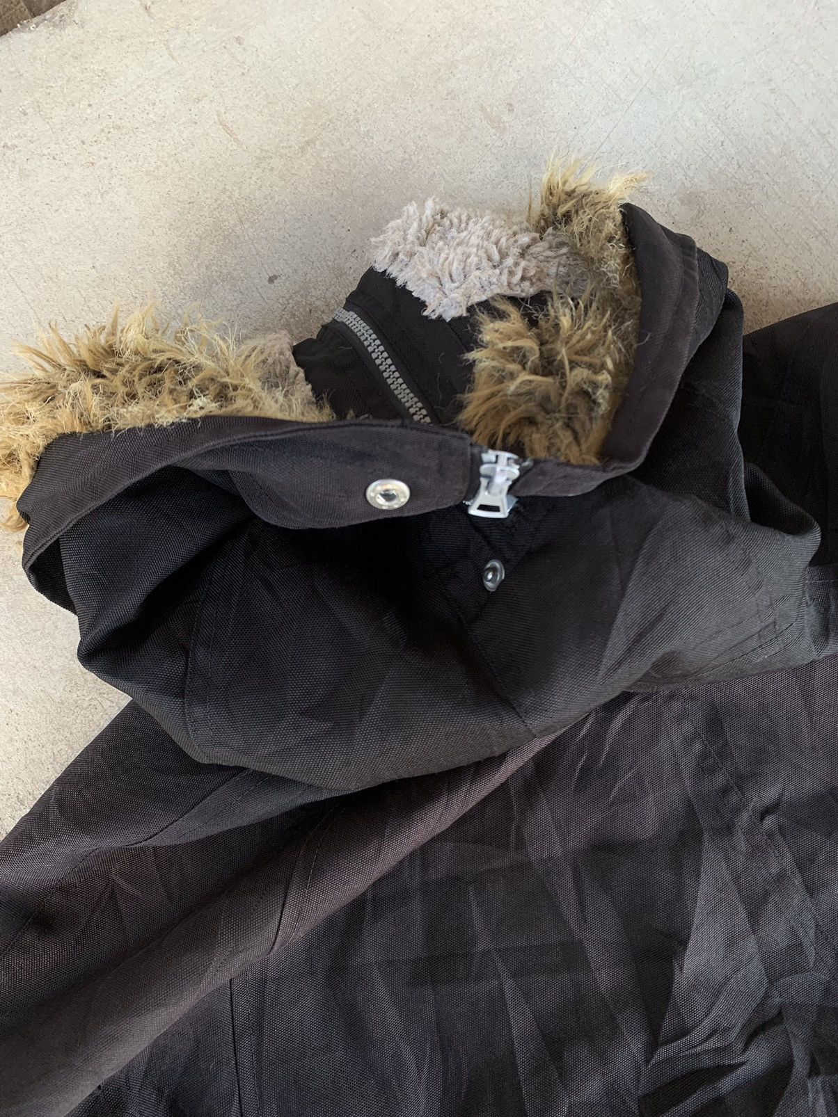 If Six Was Nine Vintage Distressed Wool Rich Fur Hoodie Jacket Size US L / EU 52-54 / 3 - 18 Thumbnail