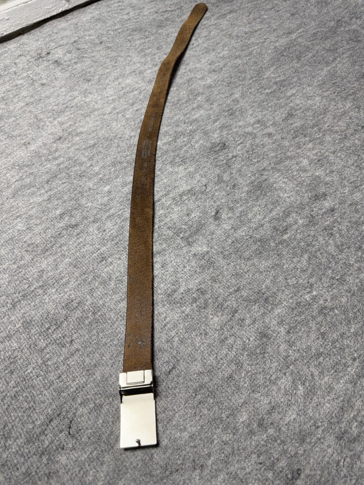 Vintage Vintage Roy Robson Brown Leather Belt Minimal Metal Buckle Size ONE SIZE - 8 Thumbnail