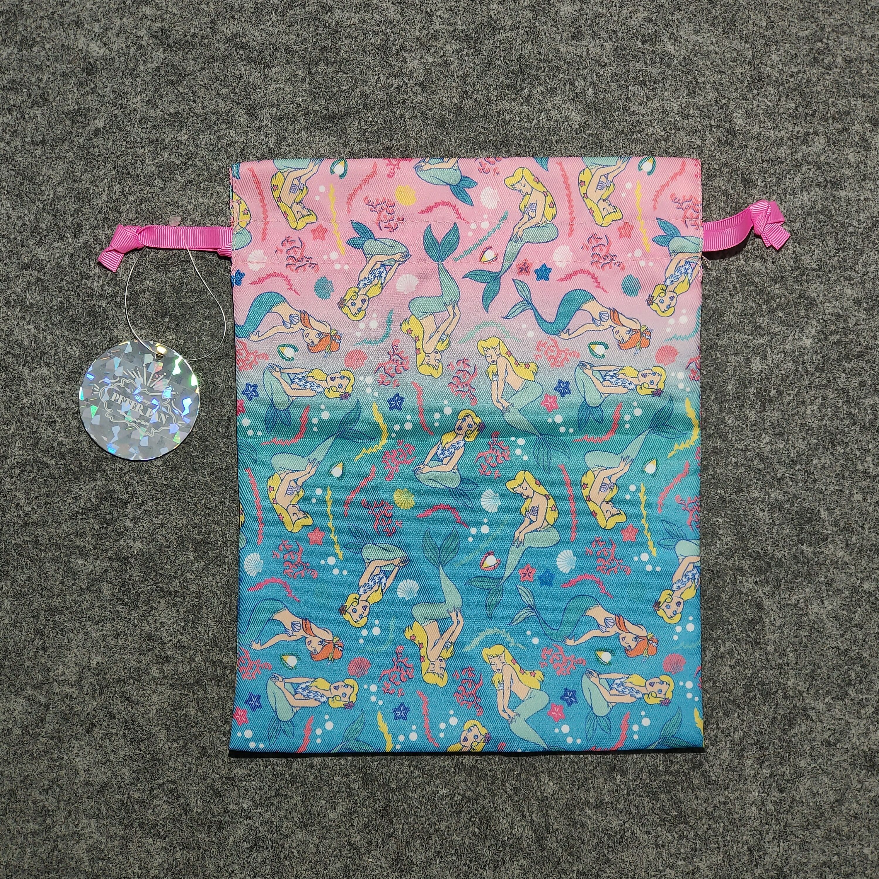 Disney 🔥Disney Nostalgia Peter Pan Mermaid drawstring bag Size ONE SIZE - 1 Thumbnail