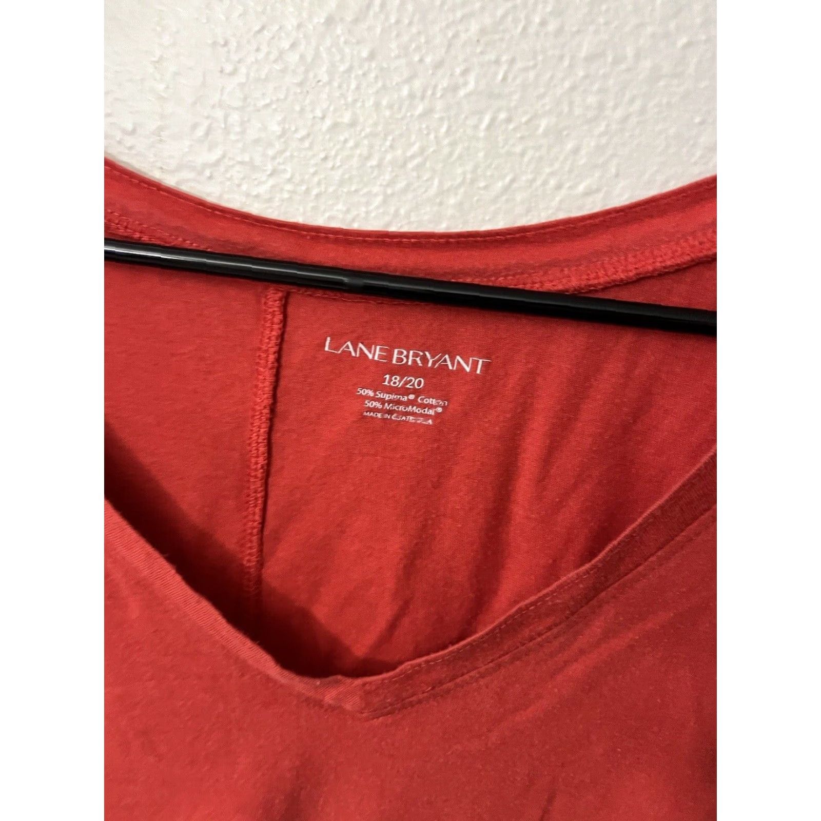 Vintage VINTAGE Lane Bryant Womens Red Long Sleeve V-Neck Pullover Top Blouse Size 18/20 Casual Slim Fit Size XXL / US 16-18 / IT 52-54 - 2 Thumbnail