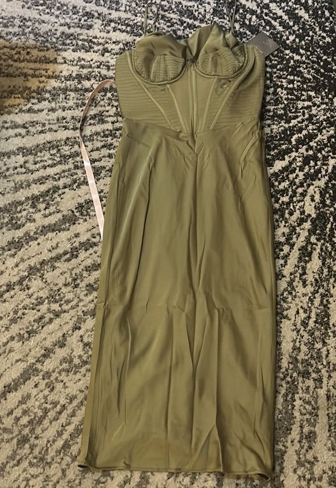 h&m brown ruched dress House of CB Gold Glitter Poof Mini Dress with Built in Corset (Small)  The  Thrifty Hippy