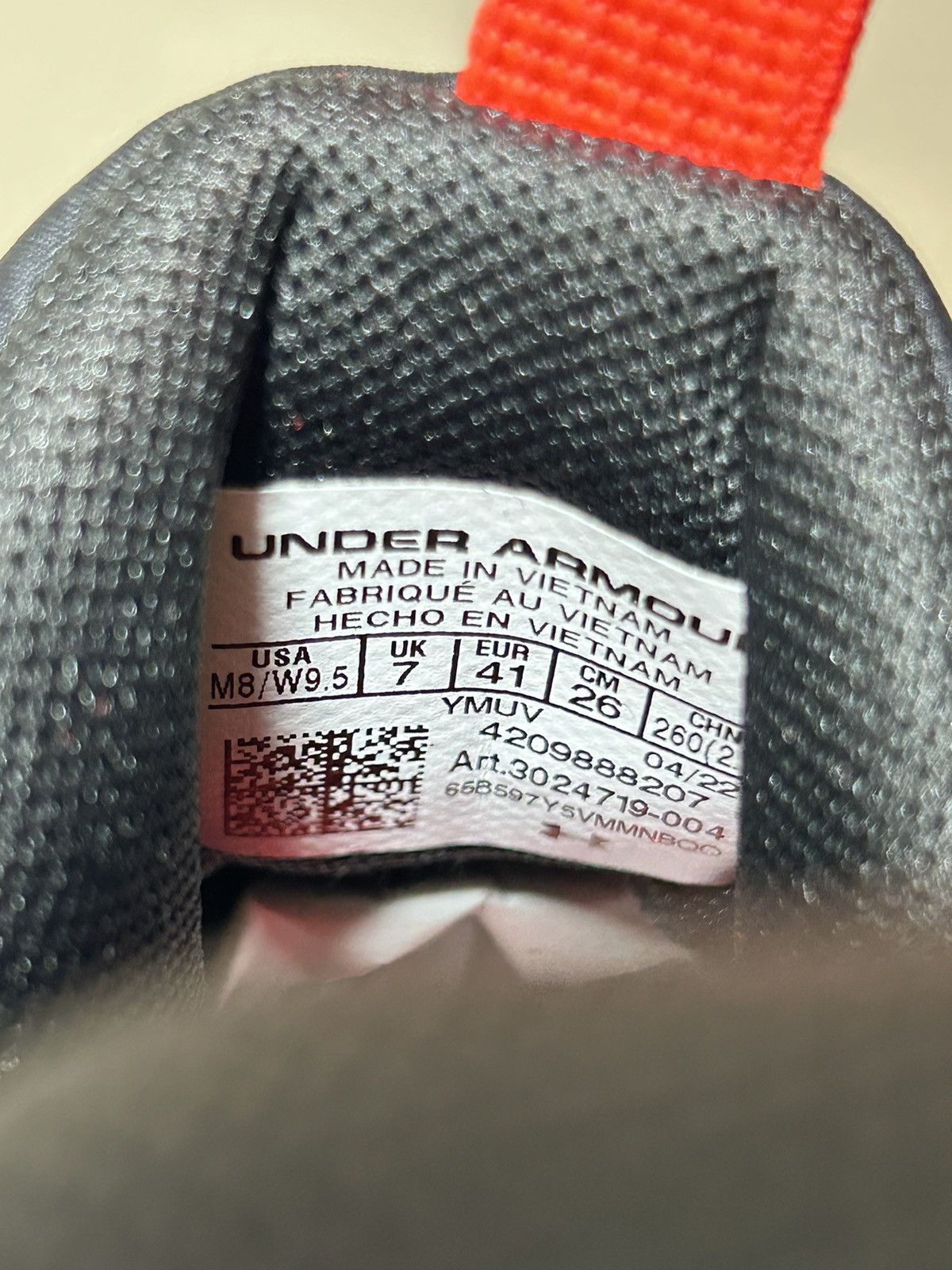 Under Armour Curry HOVR Splash “Black Red” Size US 8 / EU 41 - 6 Thumbnail