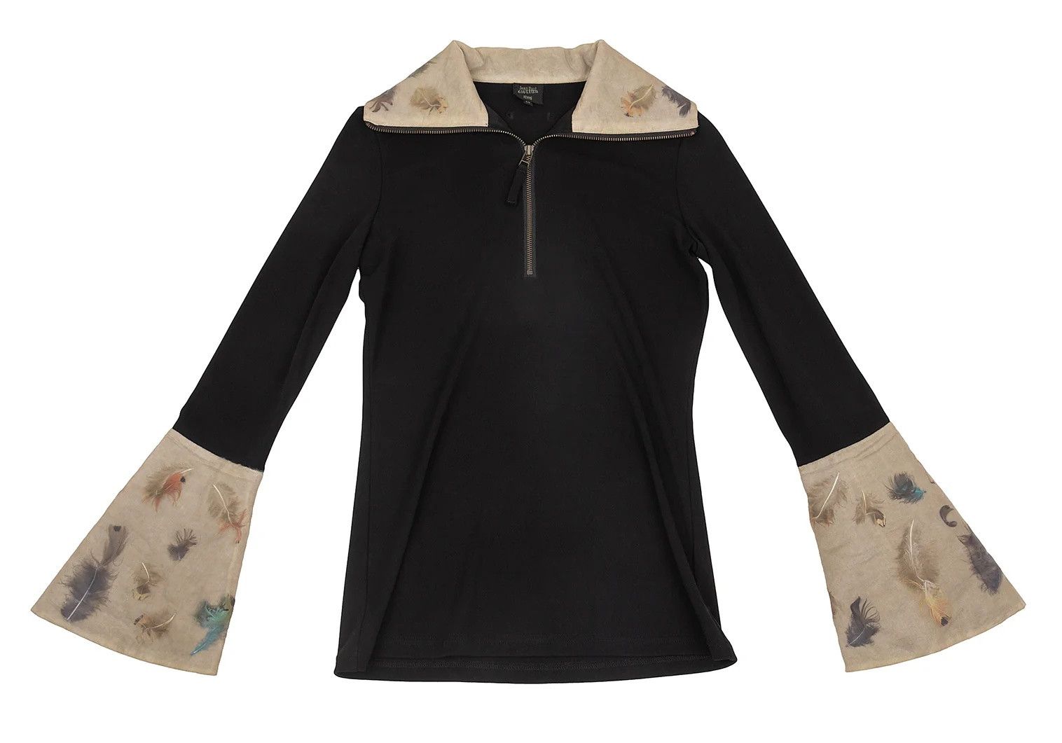 Jean Paul Gaultier Feather Design Setup in Black with Jacket and Skirt Size US XL / EU 56 / 4 - 3 Thumbnail