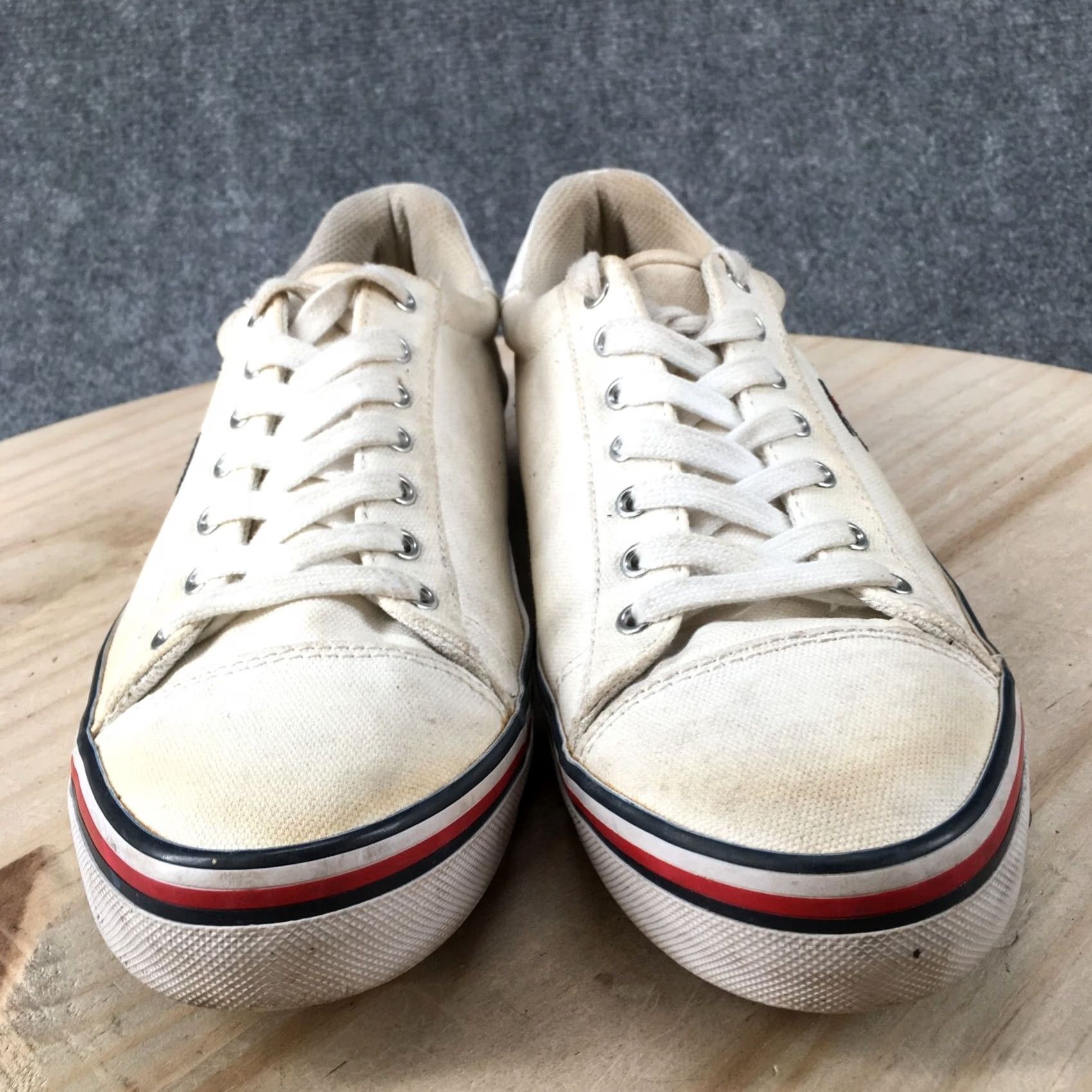 Tommy Hilfiger Tommy Hilfiger Shoes Womens 11 M Fressian Cap Toe Casual Sneakers White Canvas Size ONE SIZE - 6 Thumbnail