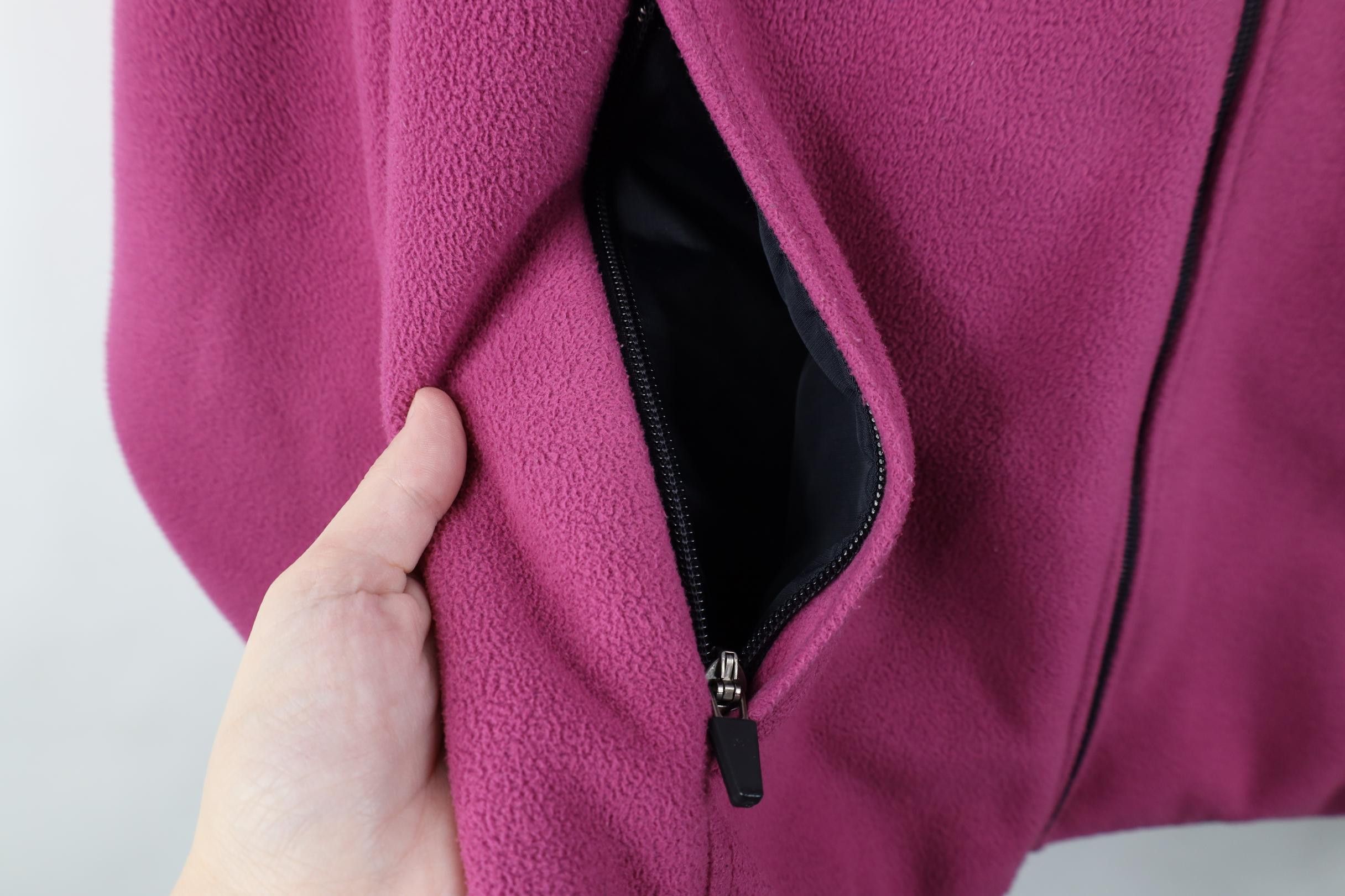 Lands' End Vintage Lands End Blank Fleece Full Zip Jacket Pink Size M / US 6-8 / IT 42-44 - 4 Thumbnail