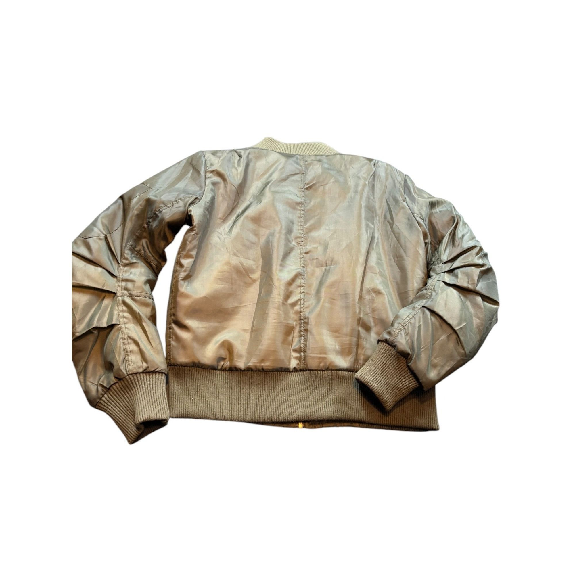 Other Vintage Olive Green Bomber Jacket With Orange Lining & Zip C Size US S / EU 44-46 / 1 - 5 Thumbnail