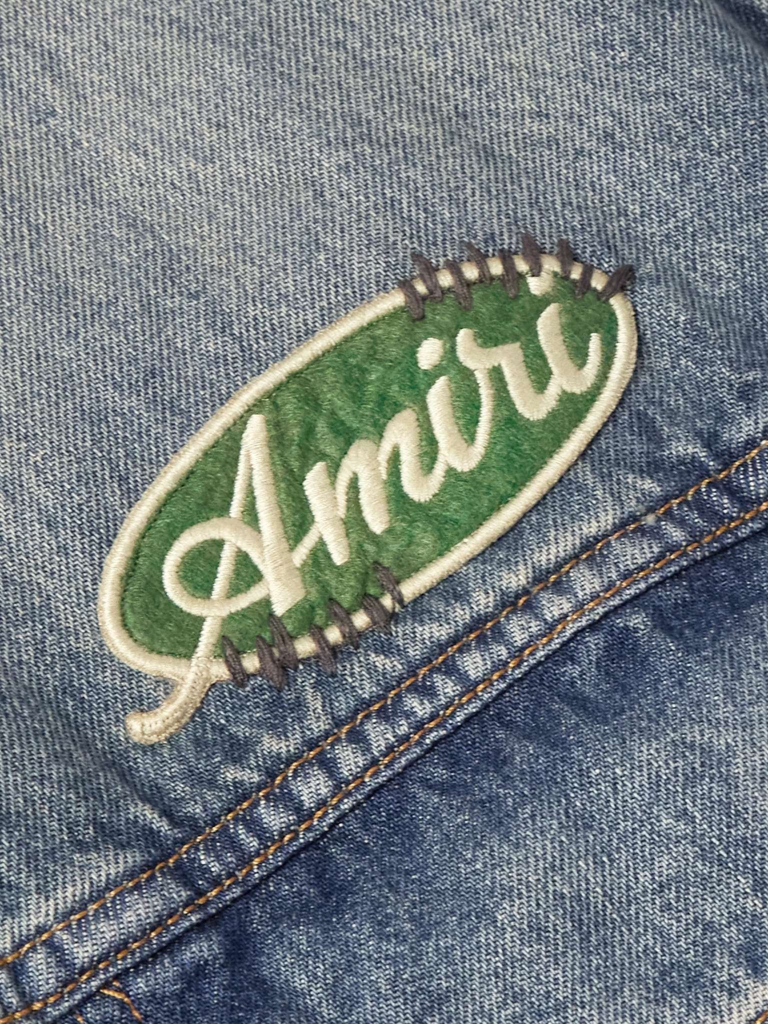 Amiri o1s1wg110326 Pegasus Denim Trucker Jacket in Blue Size US L / EU 52-54 / 3 - 5 Thumbnail