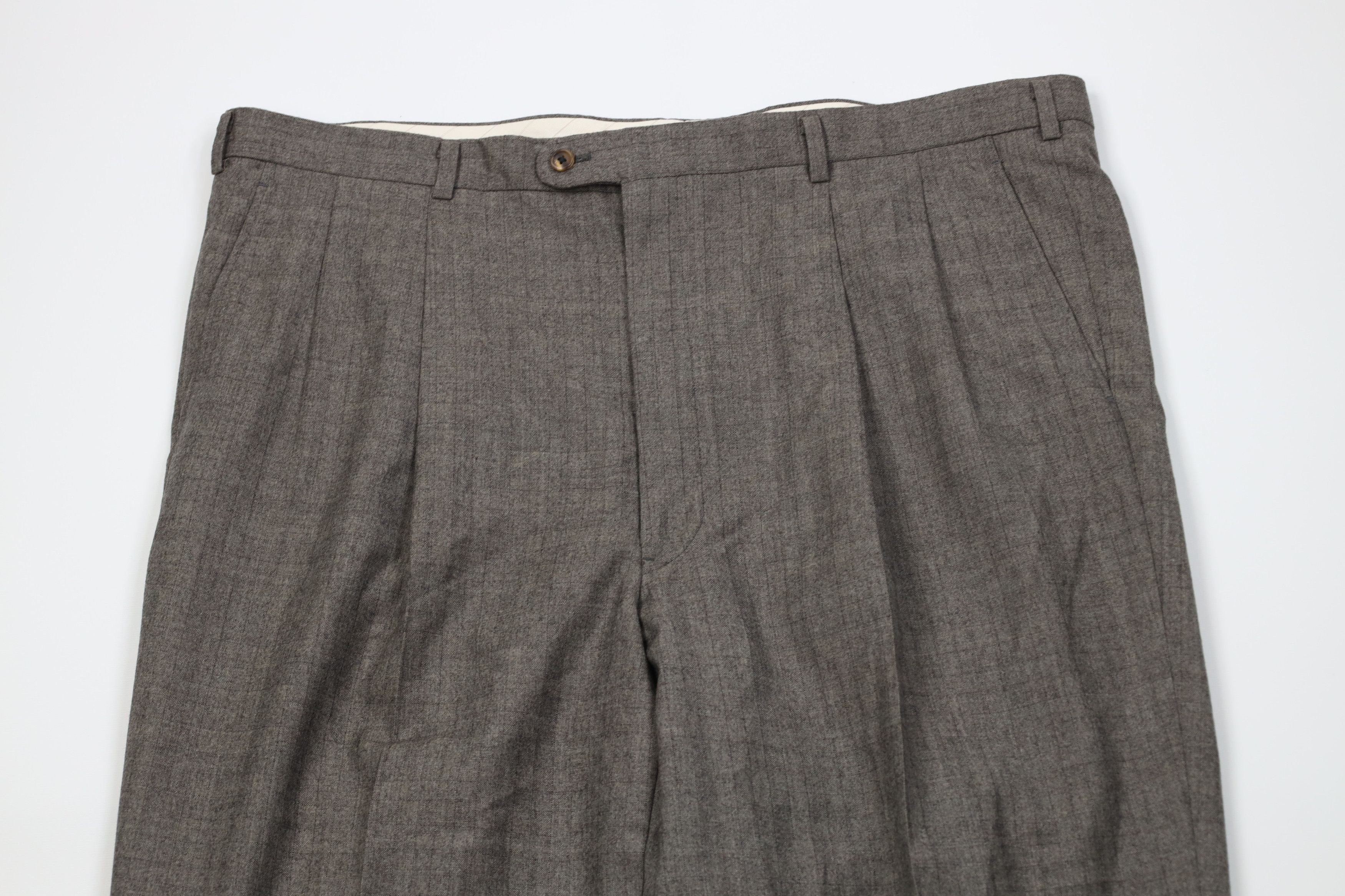 Vintage Vintage 90s Streetwear Flared Wide Leg Chino Pants Plaid Size US 40 / EU 56 - 2 Thumbnail