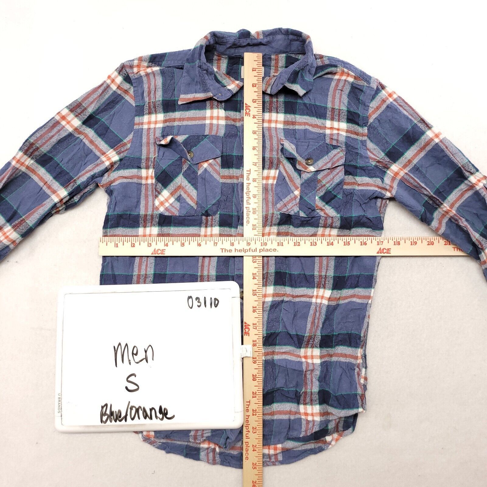 Mossimo Mossimo Madras Flannel Button Up Shirt Mens Size Small Blue Size US S / EU 44-46 / 1 - 6 Thumbnail