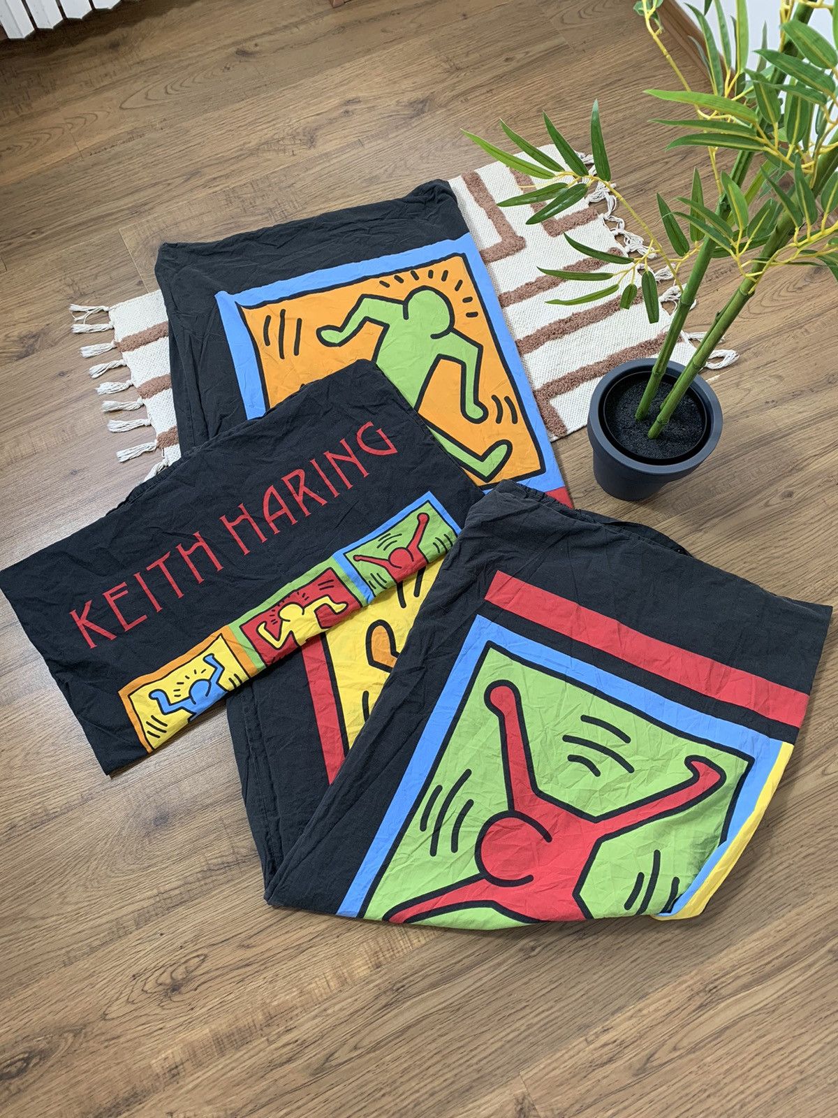 Keith Haring × Playboy × Vintage VINTAGE 90s KEITH HARING POP ART PLAYBOY DUVET PILLOW COVER Size ONE SIZE - 1 Thumbnail