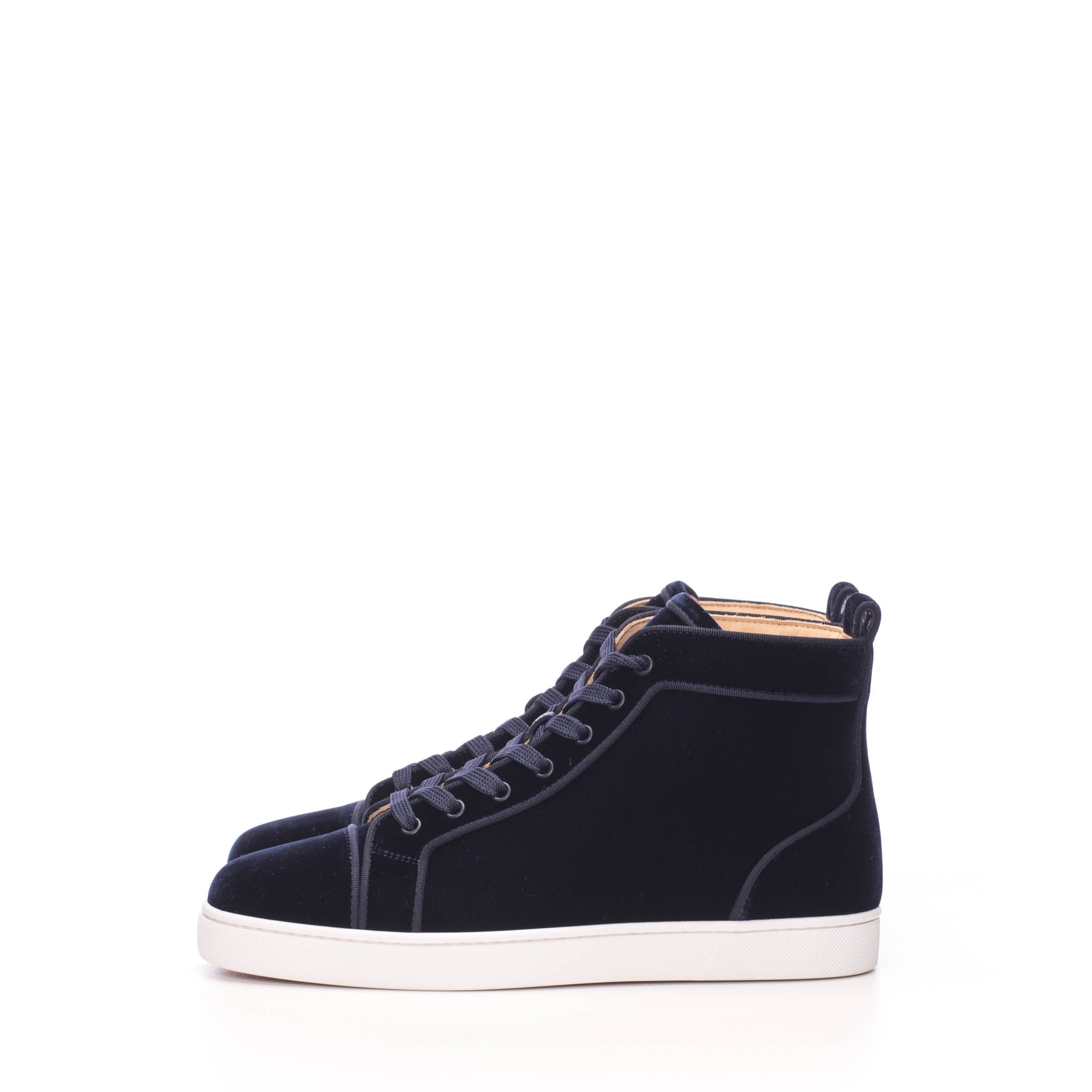 Christian Louboutin Hightop Sneakers Louis Orlato Velvet Size US 6.5 / EU 39-40 - 4 Thumbnail