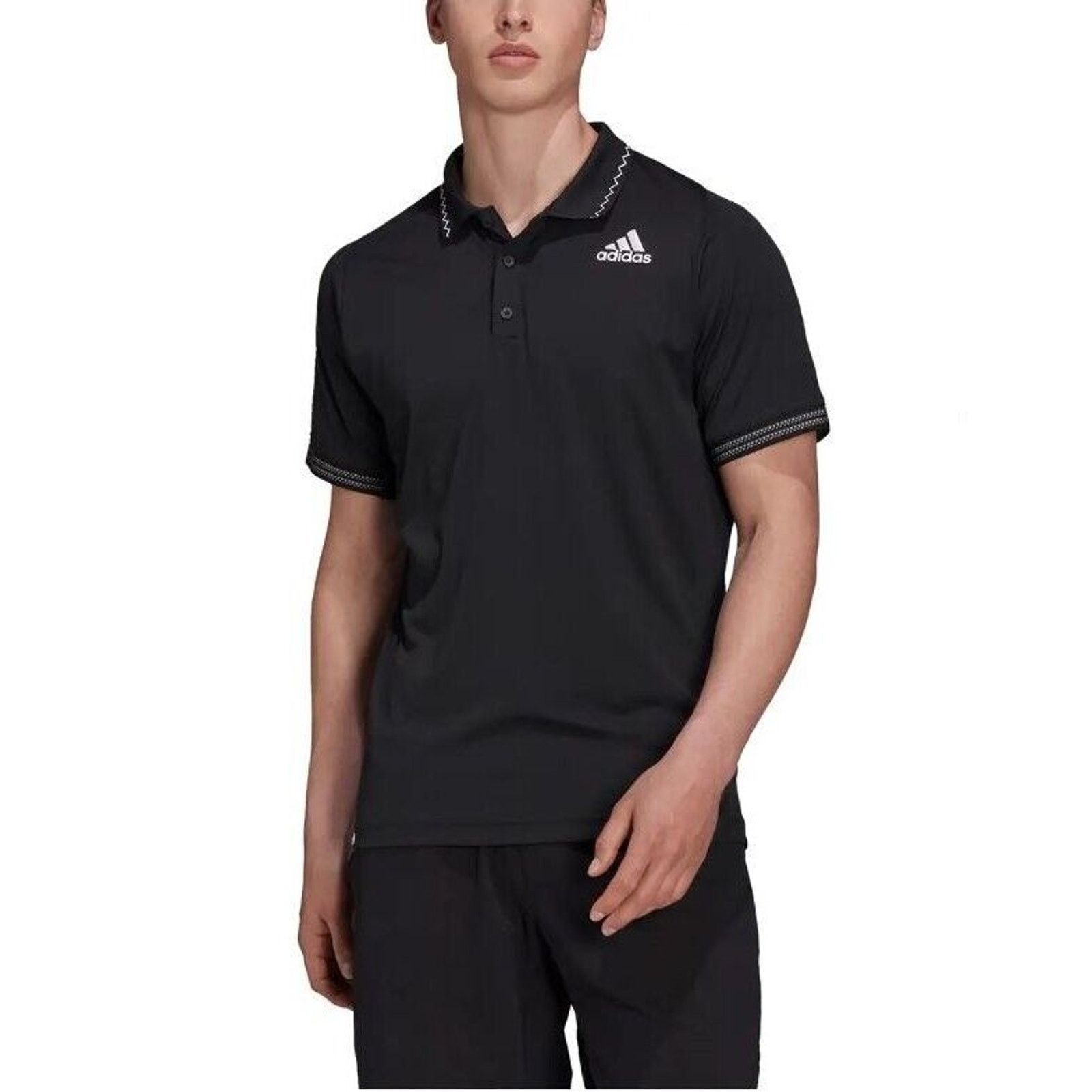 Adidas Adidas Men's Black Tennis Performance Polo T-shirt Size M Size US M / EU 48-50 / 2 - 1 Thumbnail