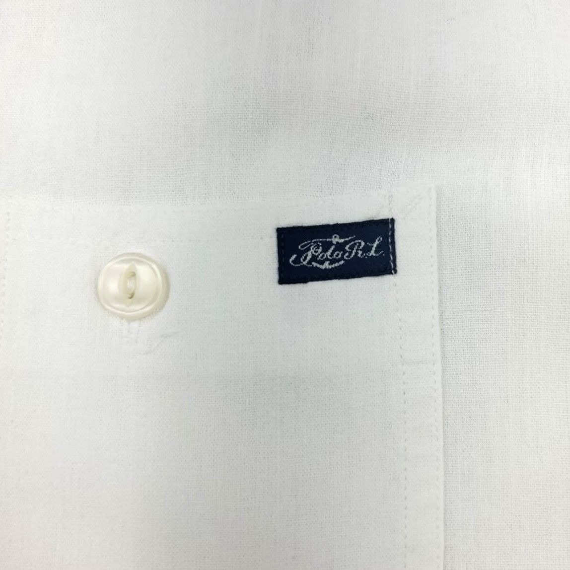 Polo Ralph Lauren VINTAGE Polo Ralph Lauren Button-Up Shirt Mens 2XL Long Sleeve White Cotton Pockets 90s Classic USA Size US XXL / EU 58 / 5 - 5 Thumbnail