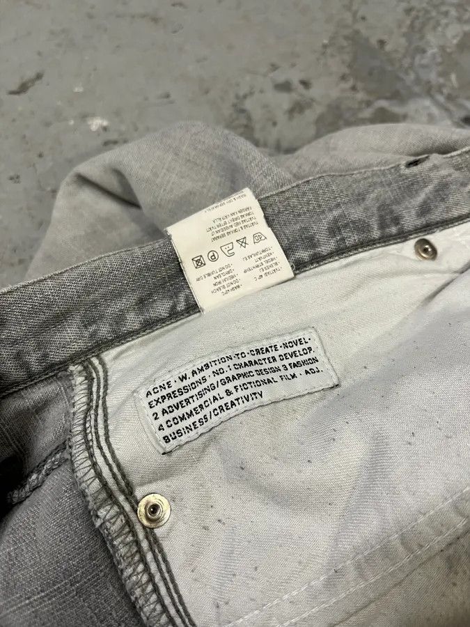Acne Studios 2000s Acne Studios Max Clay Grey Slim Riped Denim Jeans Size US 32 / EU 48 - 13 Thumbnail