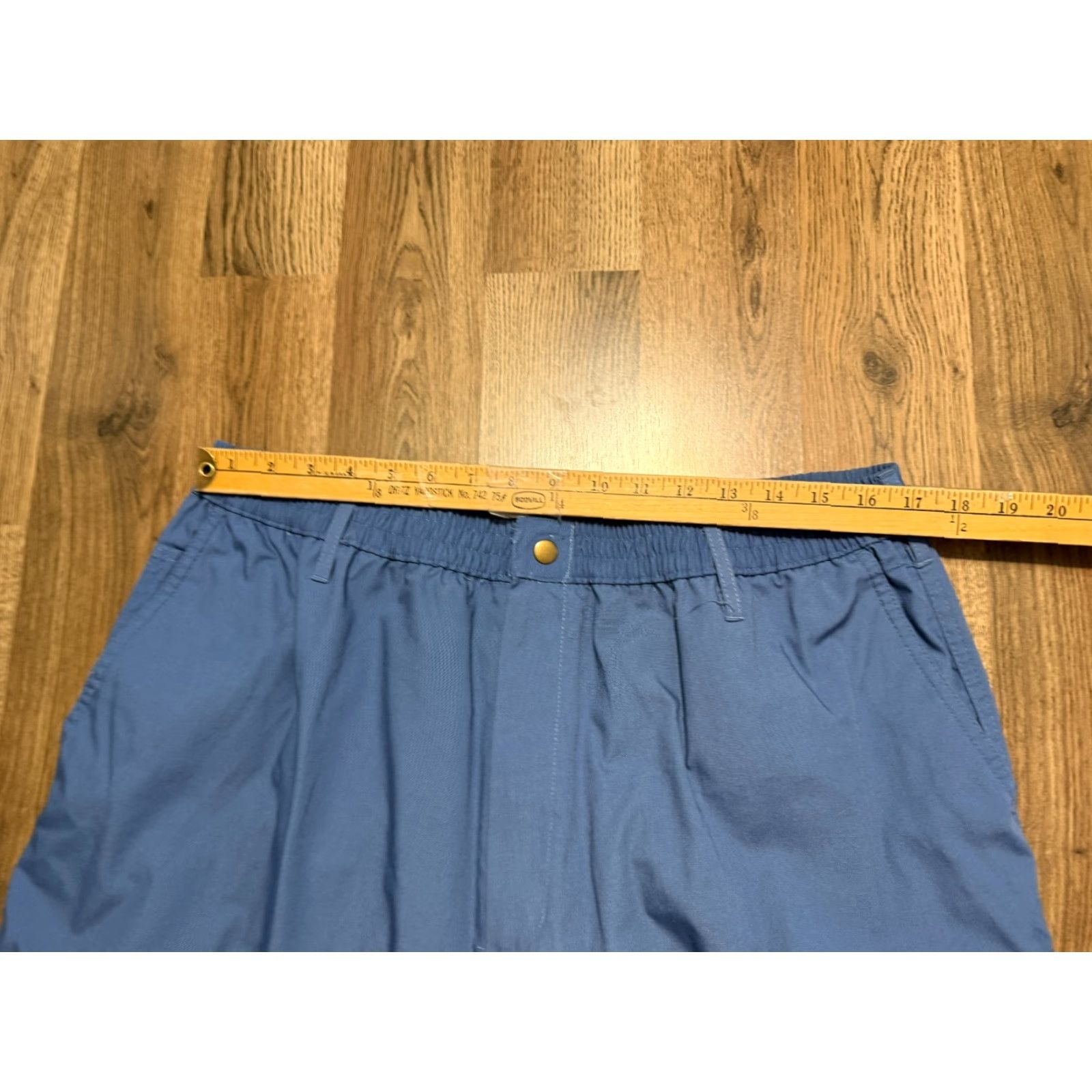 Haband Haband Casual Joe Pants Men's Medium Blue Pull On Stretch Waist High Rise Straight Leg / Chino Style Size US 31 - 7 Thumbnail