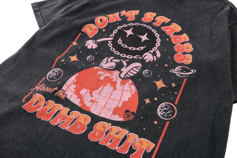 Japanese Brand × Vintage 90s Design Dumb Shit Oversized Printed Vintage T Shirt Size US XL / EU 56 / 4 - 3 Thumbnail