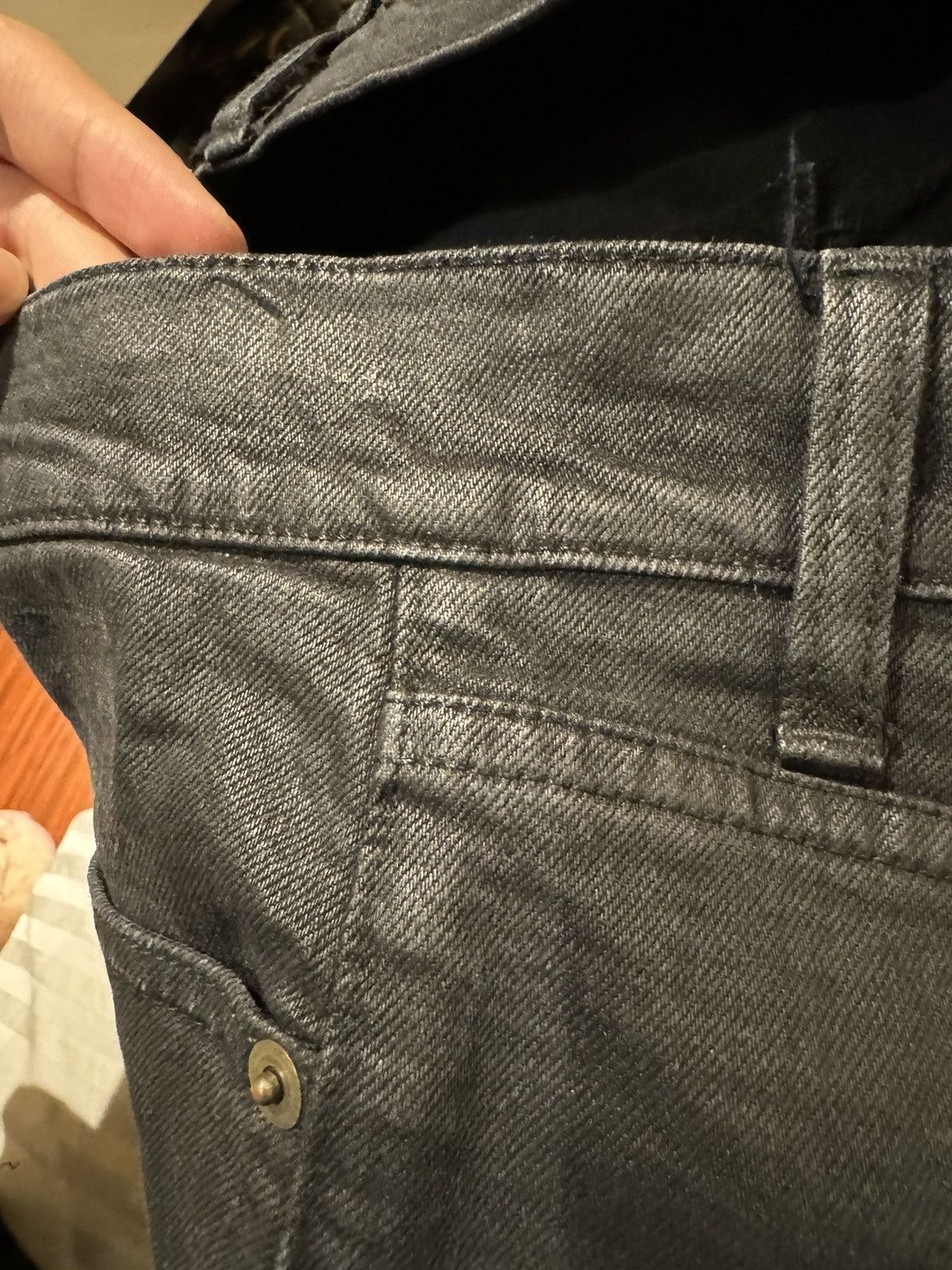 Saint Laurent Paris × Yves Saint Laurent Saint Laurent Waxed denim jeans 2014SS Size US 33 - 8 Thumbnail