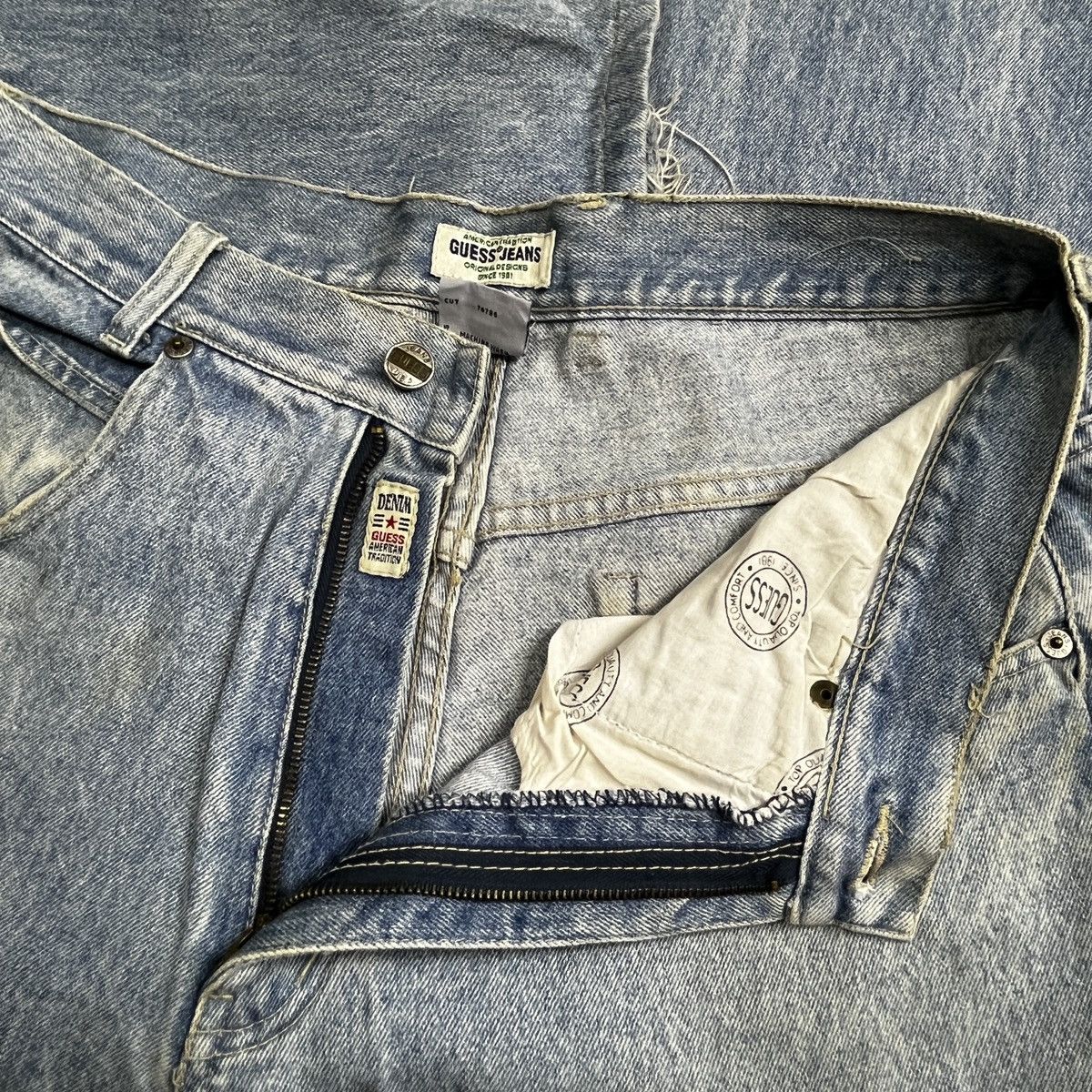 Guess × Vintage Vintage 90s GUESS USA Baggy Denim Size US 32 / EU 48 - 16 Thumbnail