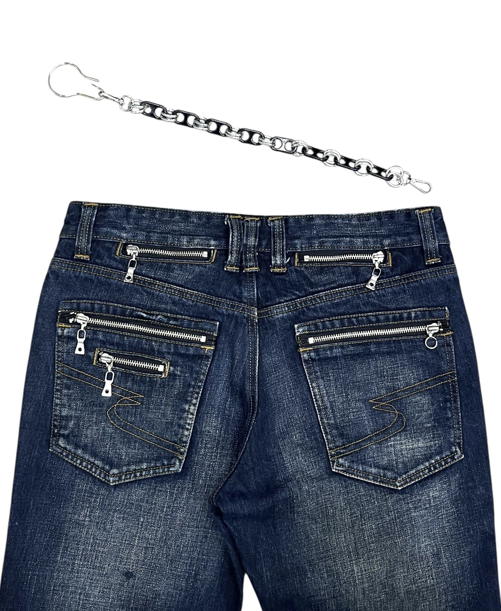 semanticdesign 🔥Ultra Rare Semantic Design Multi-Zipper Grunge Denim Size US 31 - 18 Thumbnail