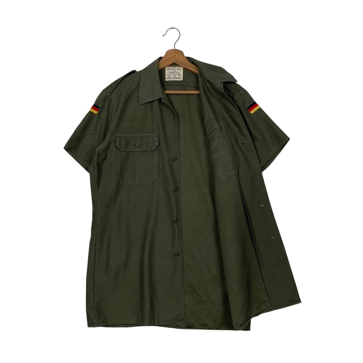 Vintage 80's R&A BECKER GmbH German Army Field Shirt #2726-C123 Size US L / EU 52-54 / 3 - 8 Thumbnail