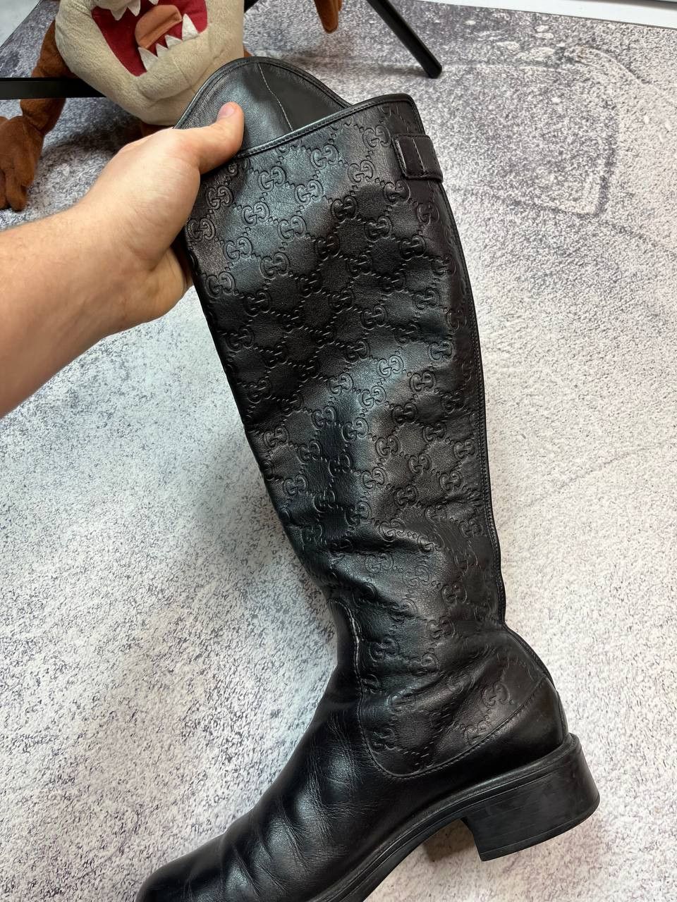 Gucci Gucci Maud Nero Guccissima Leather Knee-High Riding Boots Size US 8 / IT 38 - 20 Thumbnail