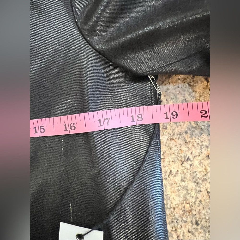 Other Poleci Black Glazed Leather Look Jacket NWT Size 4 Coated C Size L / US 10 / IT 46 - 5 Thumbnail