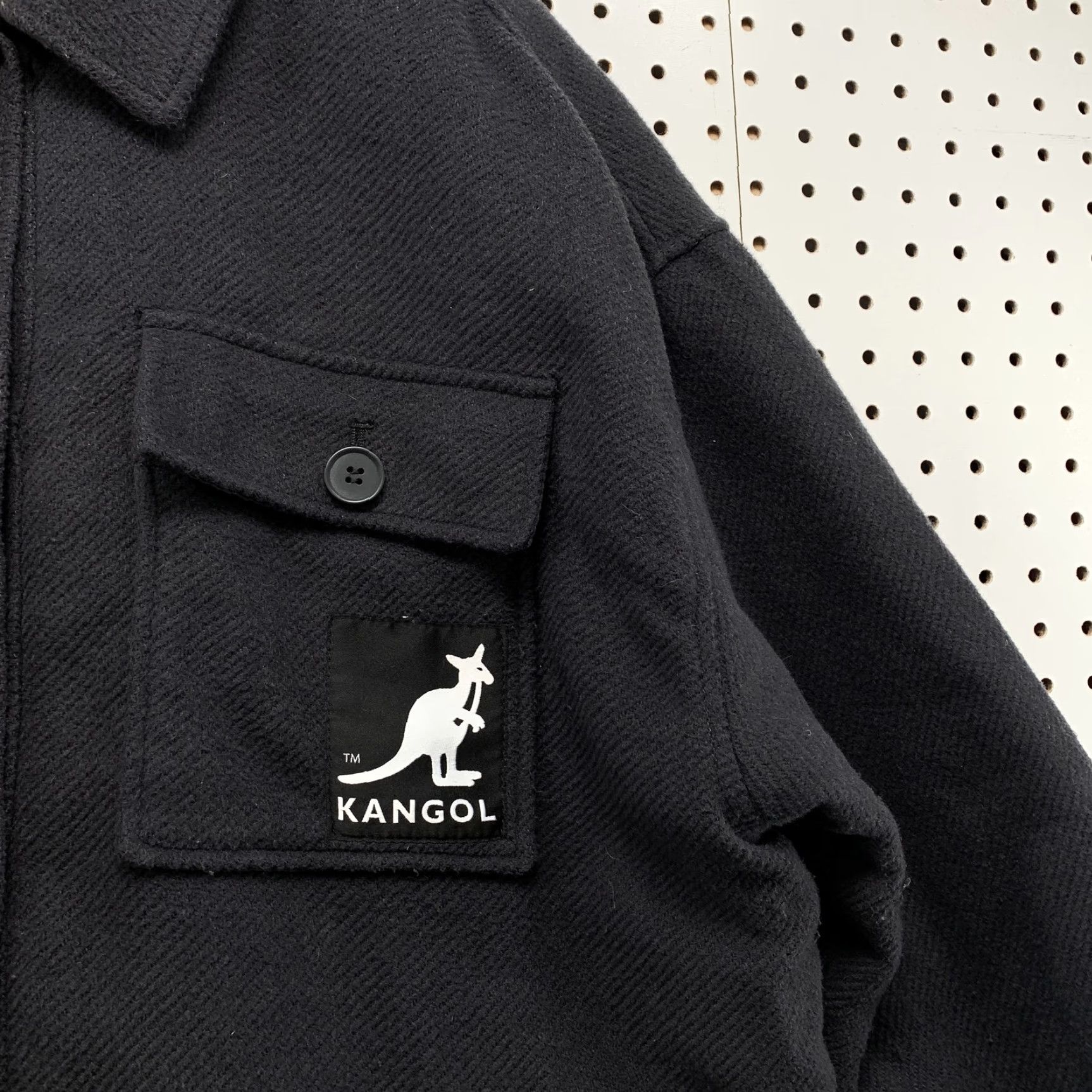 Kangol Kangol H&M Jacket Black Large Button Up Shacket Collared Pockets Men L Size Polyester Jacket Size US L / EU 52-54 / 3 - 7 Thumbnail