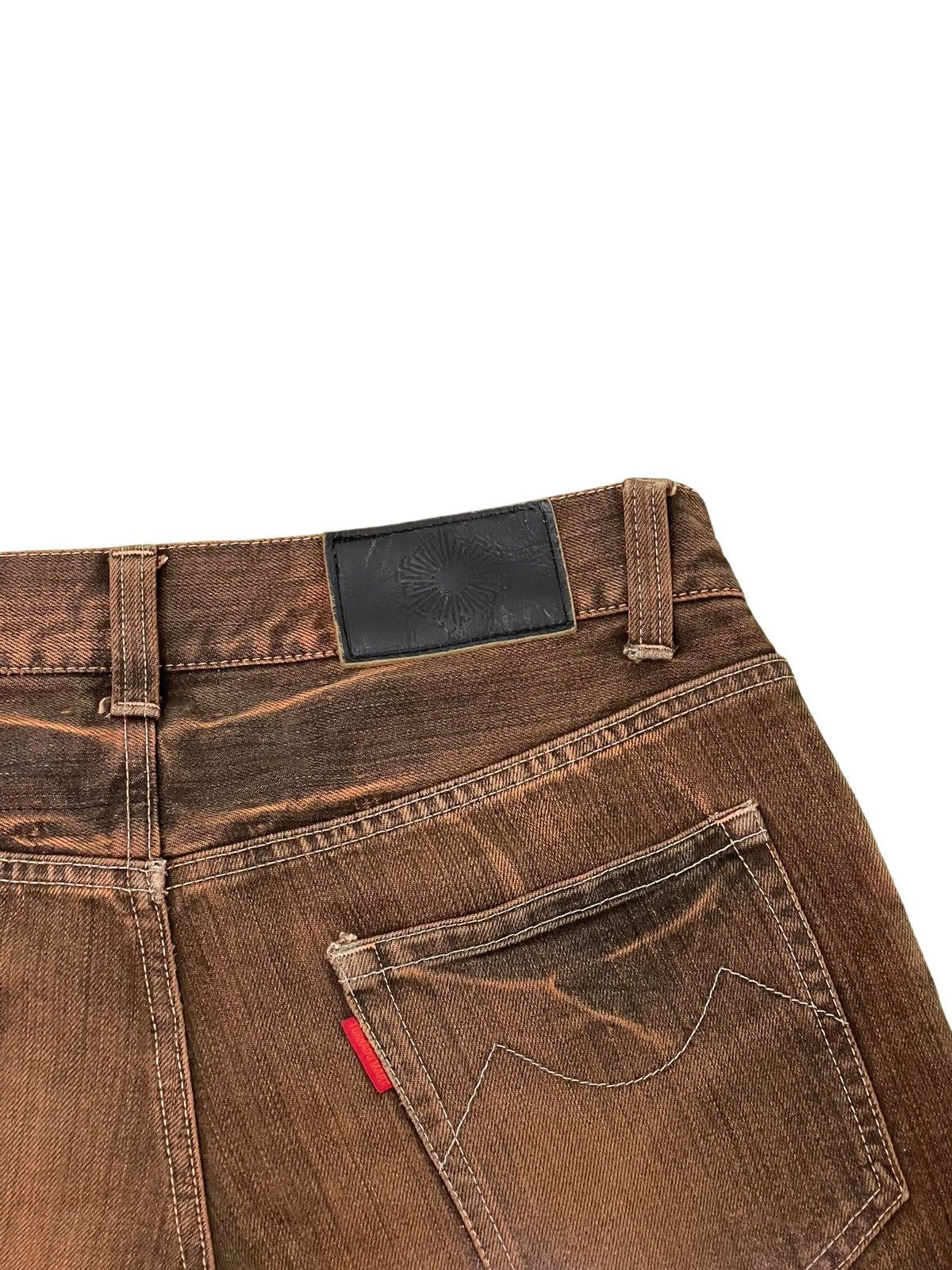 Japanese Brand Flare Jeans Tornado Mart Faded Distress Slim Mud Wash 8🟦7 Size US 30 / EU 46 - 19 Thumbnail