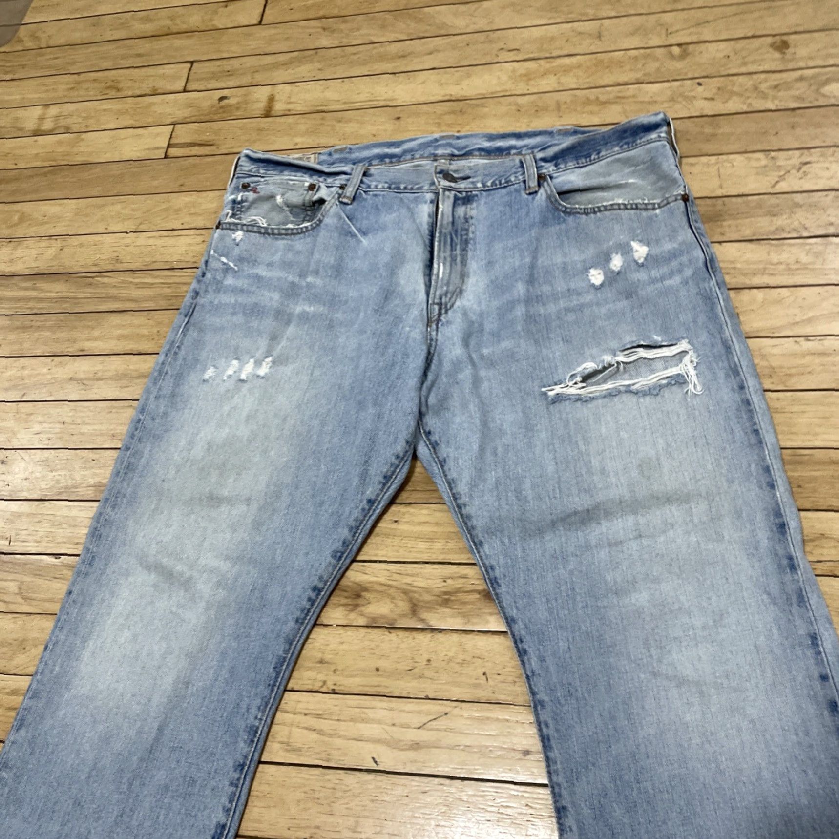Polo Ralph Lauren VINTAGE Polo Ralph Lauren Jeans Men 38x30 Light Blue 867 Ripped Distressed Denim Polo Ralph Lauren 867 Jeans Distressed 90s Y2k Streetwear Mens Jeans Size US M / EU 48-50 / 2 - 4 Thumbnail