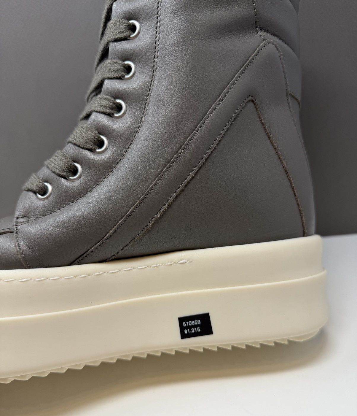 Rick Owens Rick Owens Runway Mega Geobasket High Sneaker Grey Size US 7 / EU 40 - 5 Thumbnail