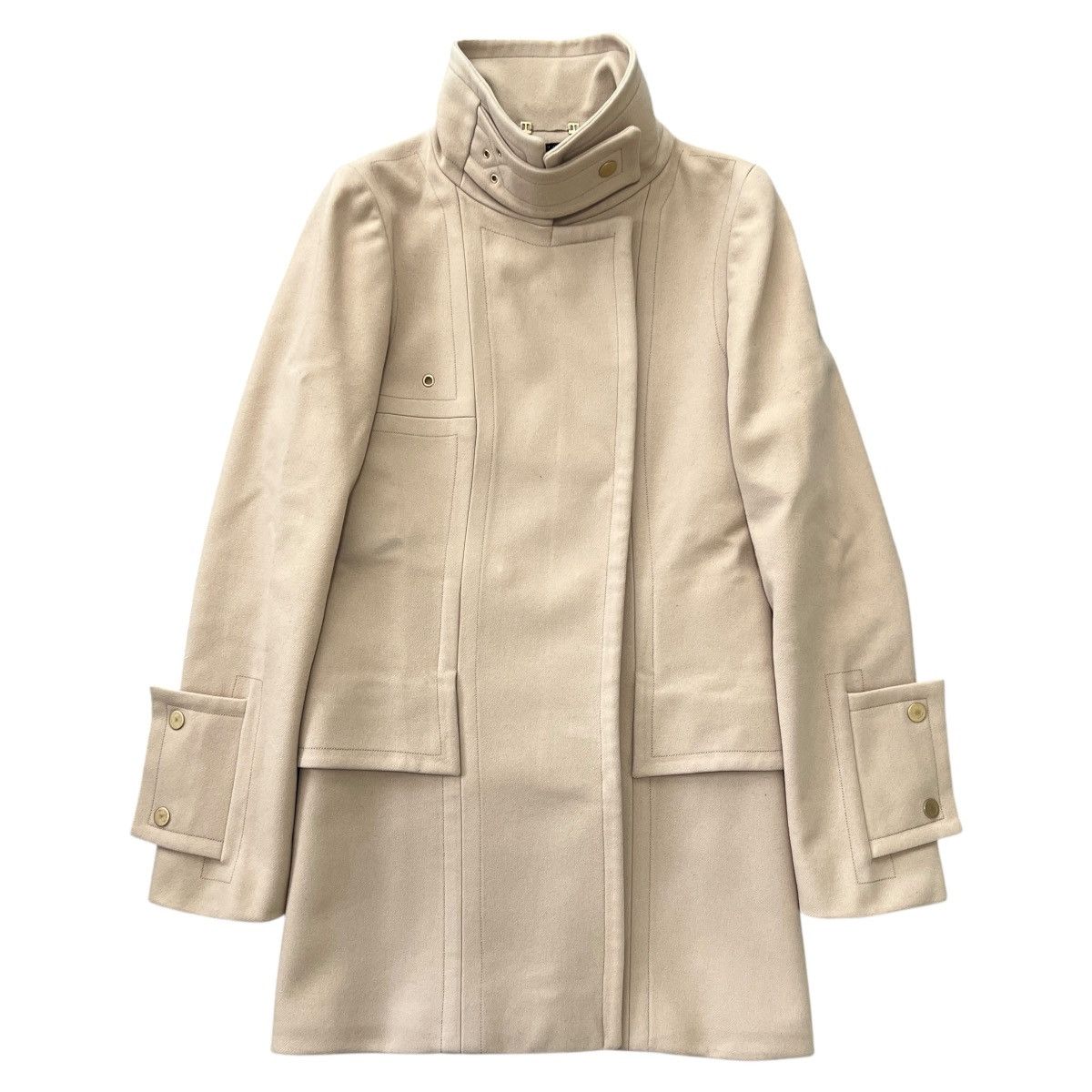 GUCCI × TOM FORD 03AW Belt Stand Collar Hidden Placket Coat